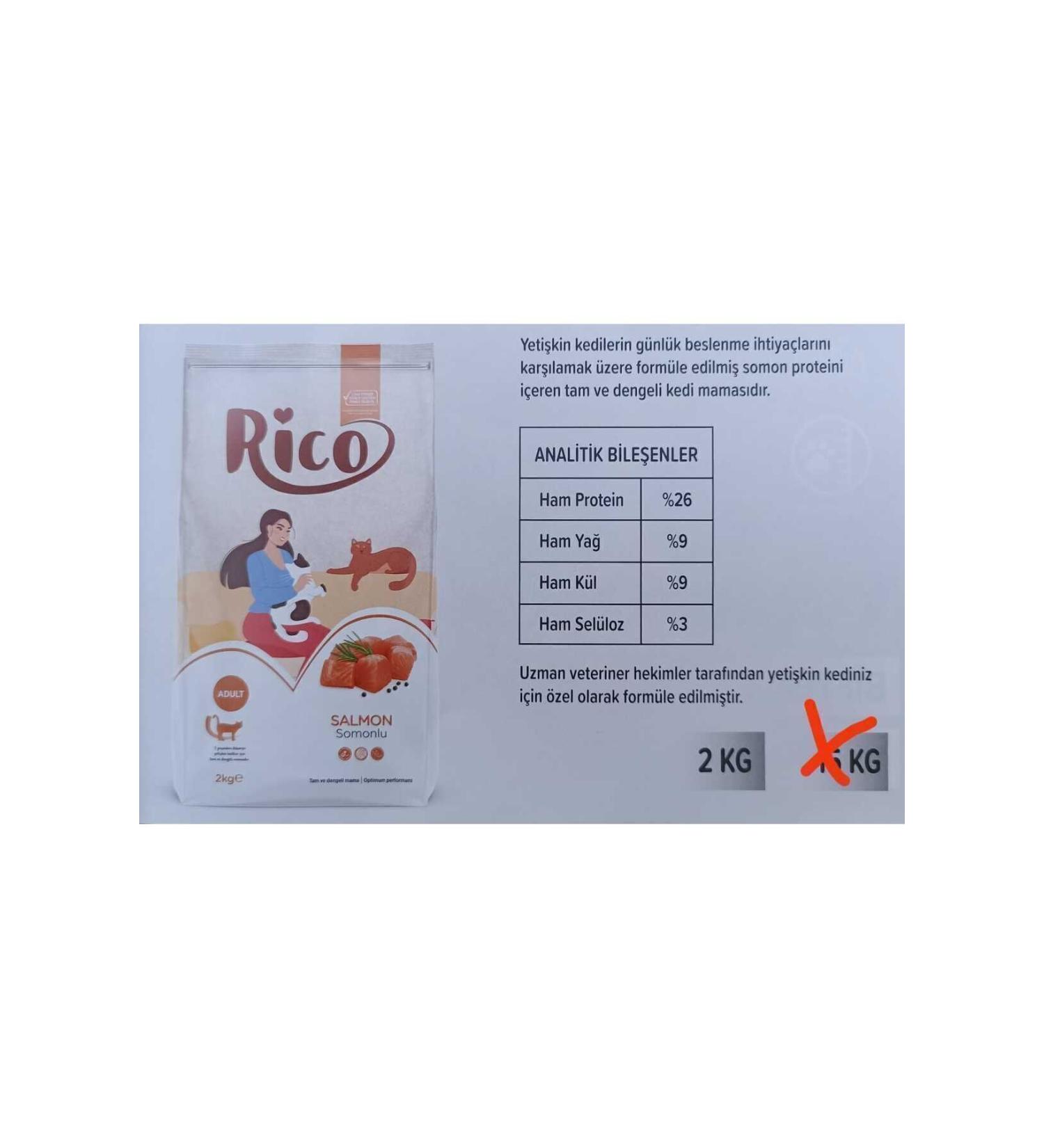 Rico RICO SALMON ADULT CAT FOOD 2 KILOS