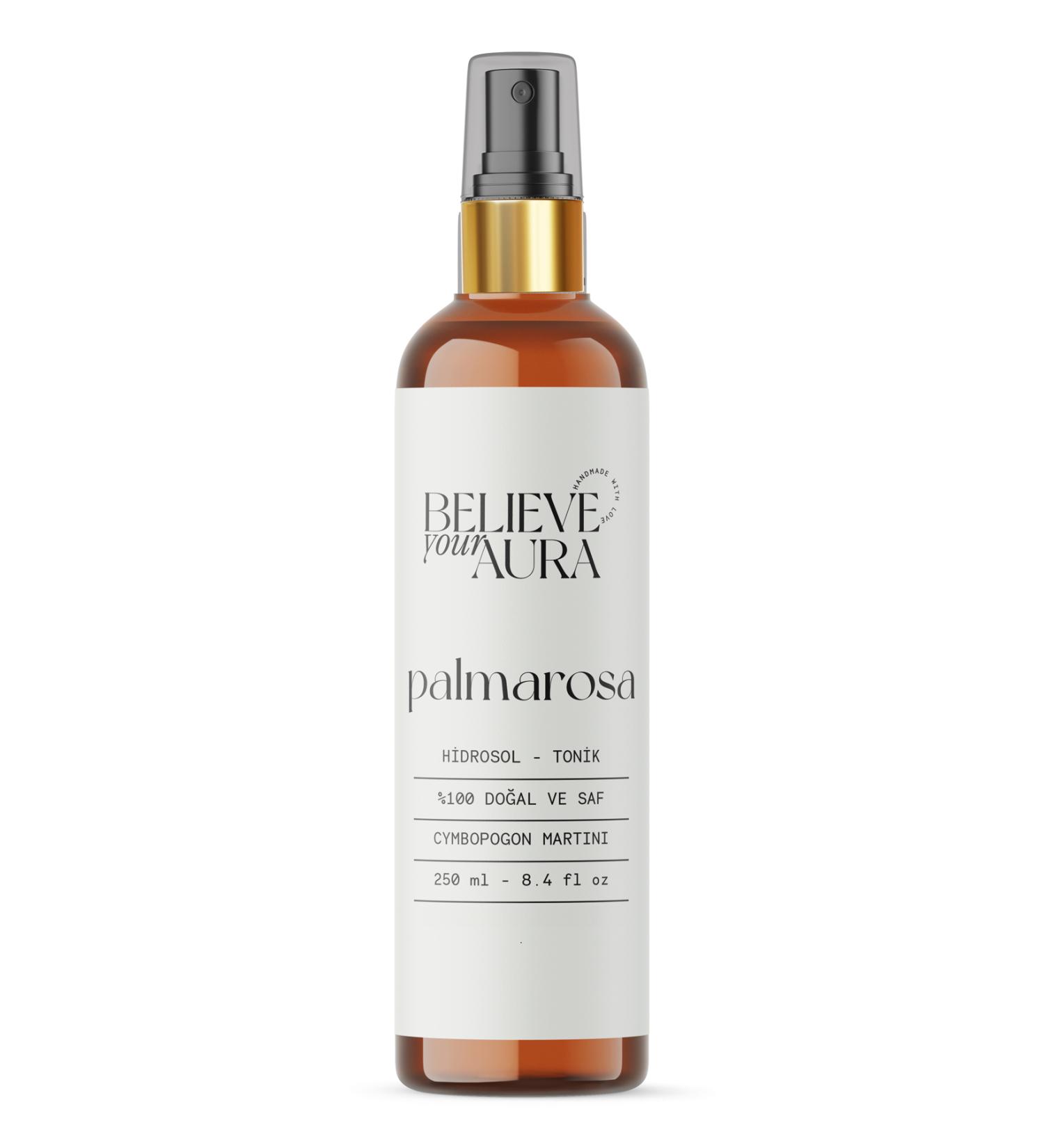 Believe Your Aura Palmarosa Water 0 Pure And Natural Anti-Acne Firming Tonic - 250 ml