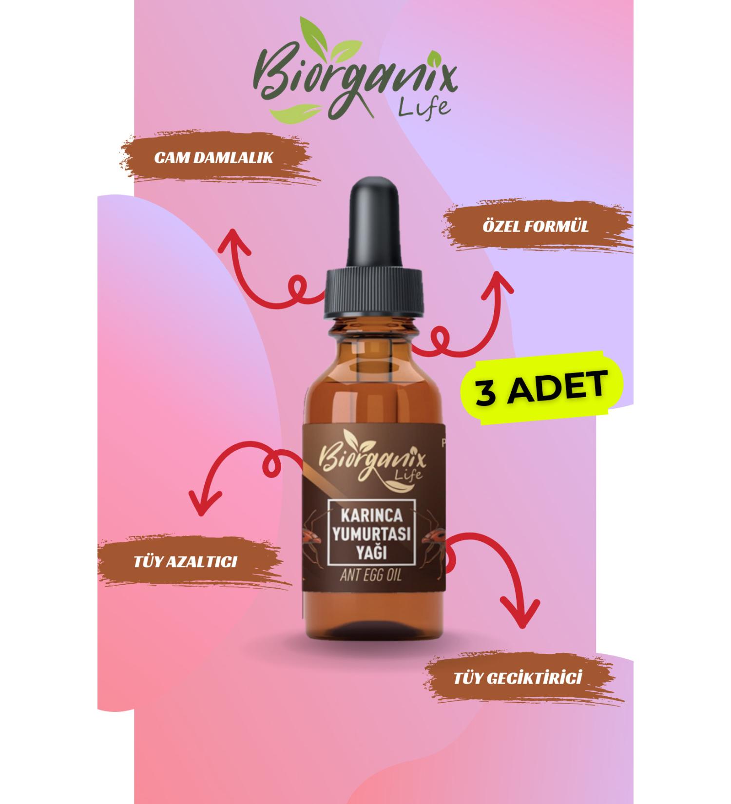 Biorganix Life Ant Egg Oil Hair Reducer 3 Pieces
