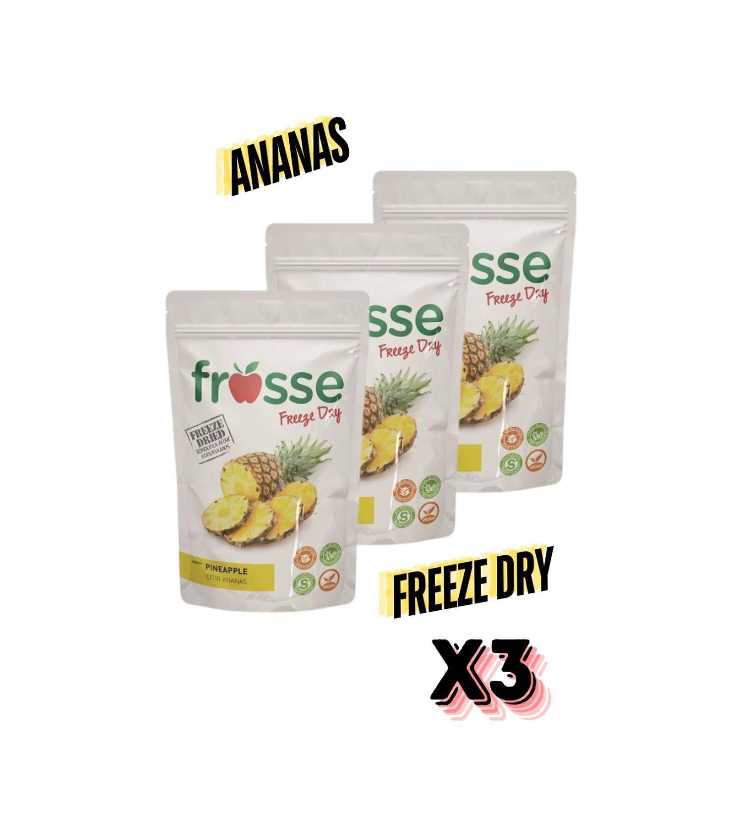 frosse Pineapple Crisp Freeze Dried 3 Pack Pineapple Chips - Buy Online on GoSupps.com