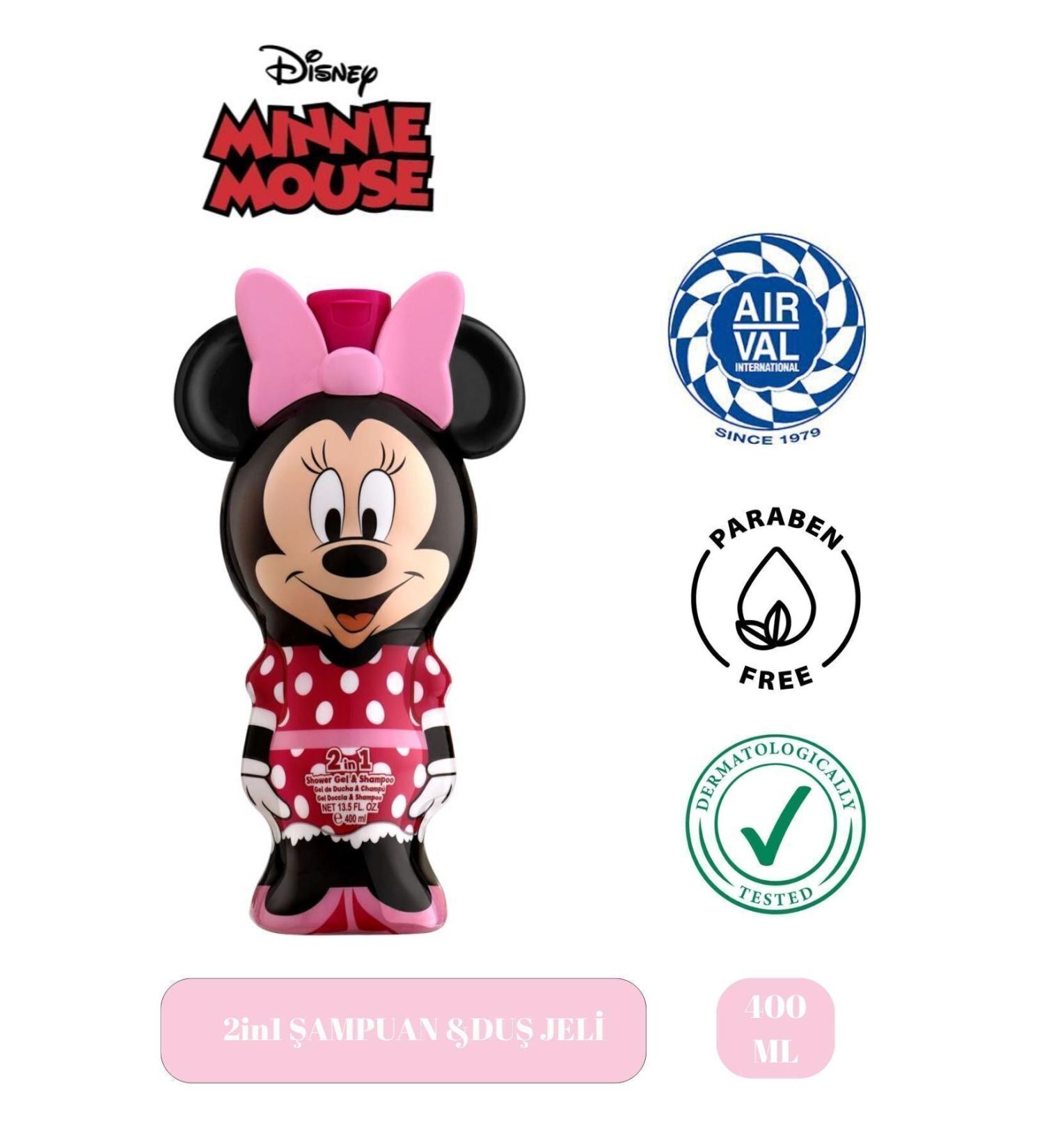 Air-Val Minnie Mouse Toy Kids Shampoo and Shower Gel Large Size 400ml - Buy Online on GoSupps.com