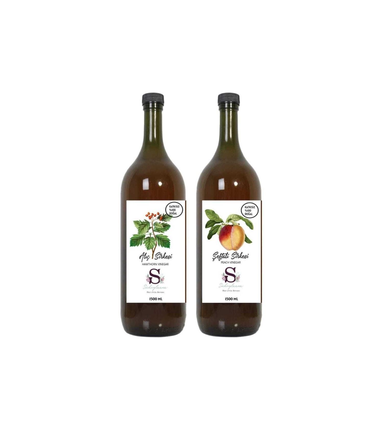 Suheylaana Natural Hawthorn Vinegar 1500 Ml And Natural Peach Vinegar 1500 Ml