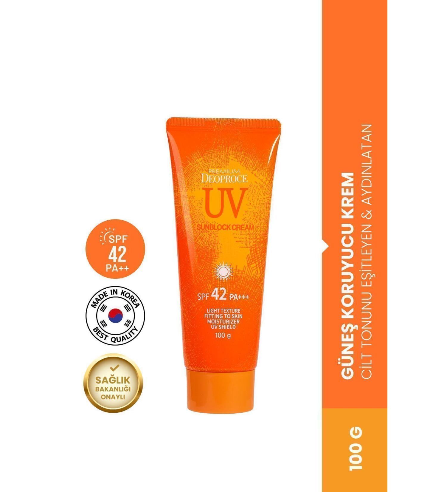 DEOPROCE Skin Tone Equalizing & Brightening High Protection Factor Sun Cream 100g Uv Sunblock Cream - Buy Online on GoSupps.com