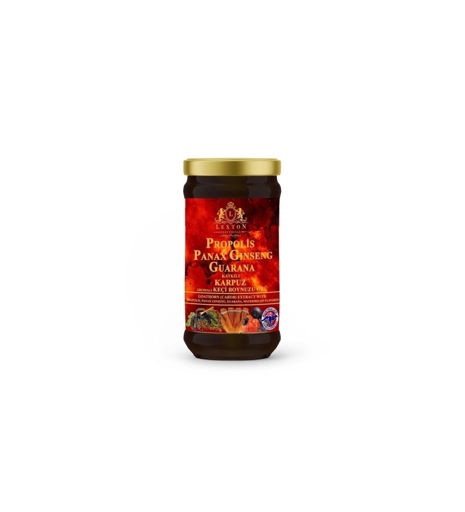 lexton Propolis Panax & Ginseng & Guarana Extract Carob Extract with Watermelon Flavor 640gr - Buy Online on GoSupps.com