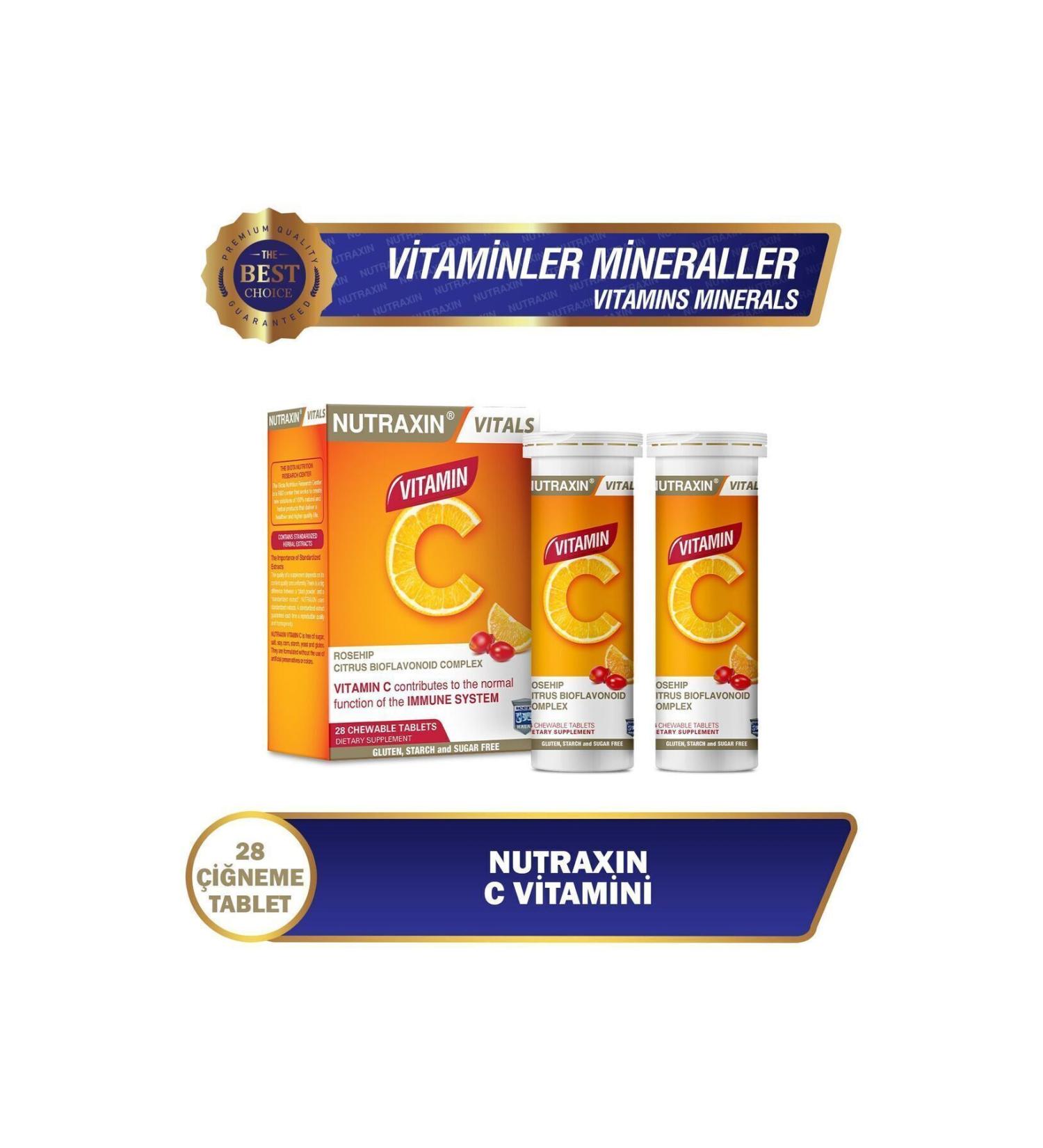 Nutraxin Vitamin C 28 Chewable Tablets - Buy Online on GoSupps.com