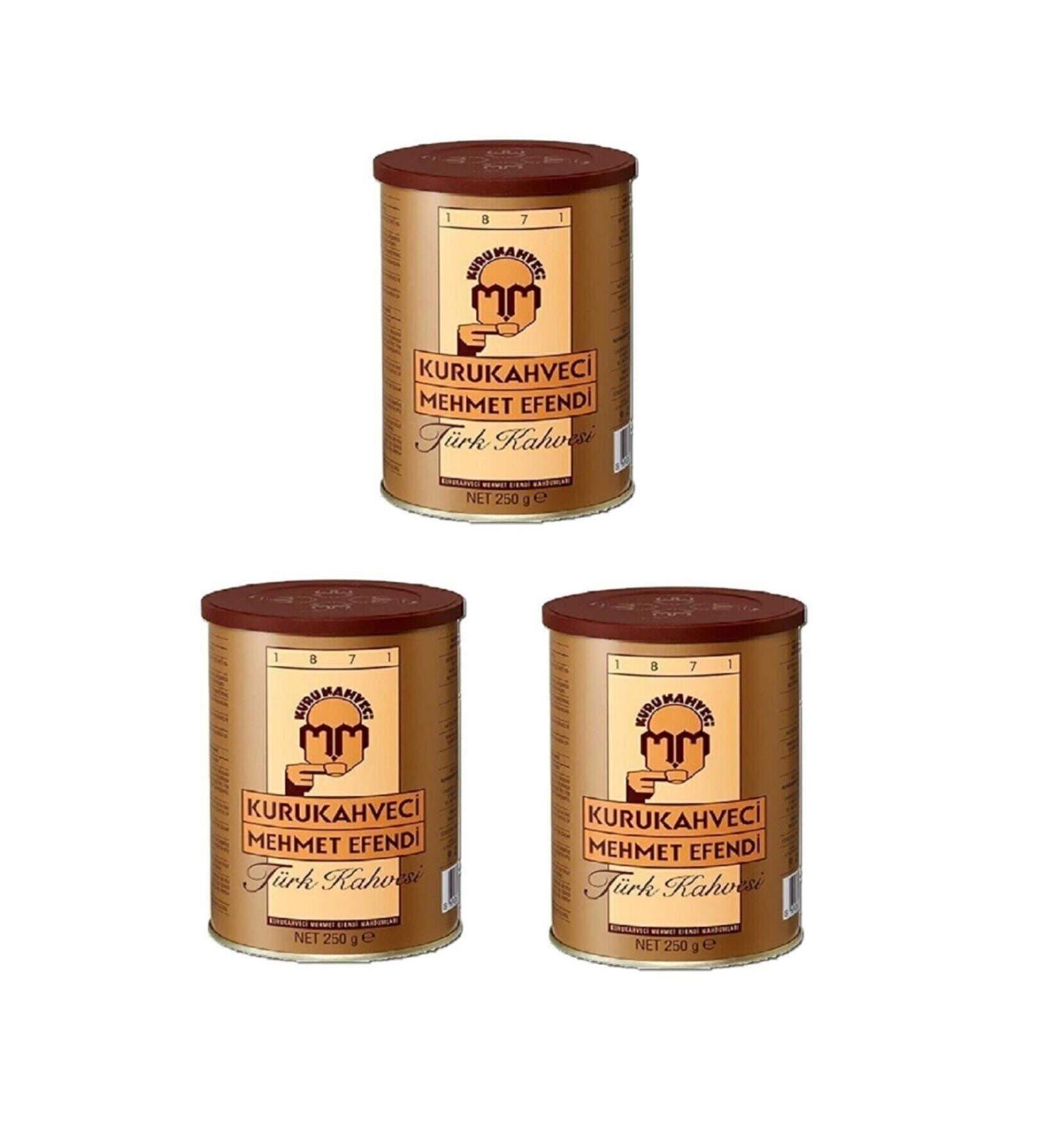 Mehmet Efendi Mehmet Efendi Turkish Coffee 250gr Tin Box 3 Pack
