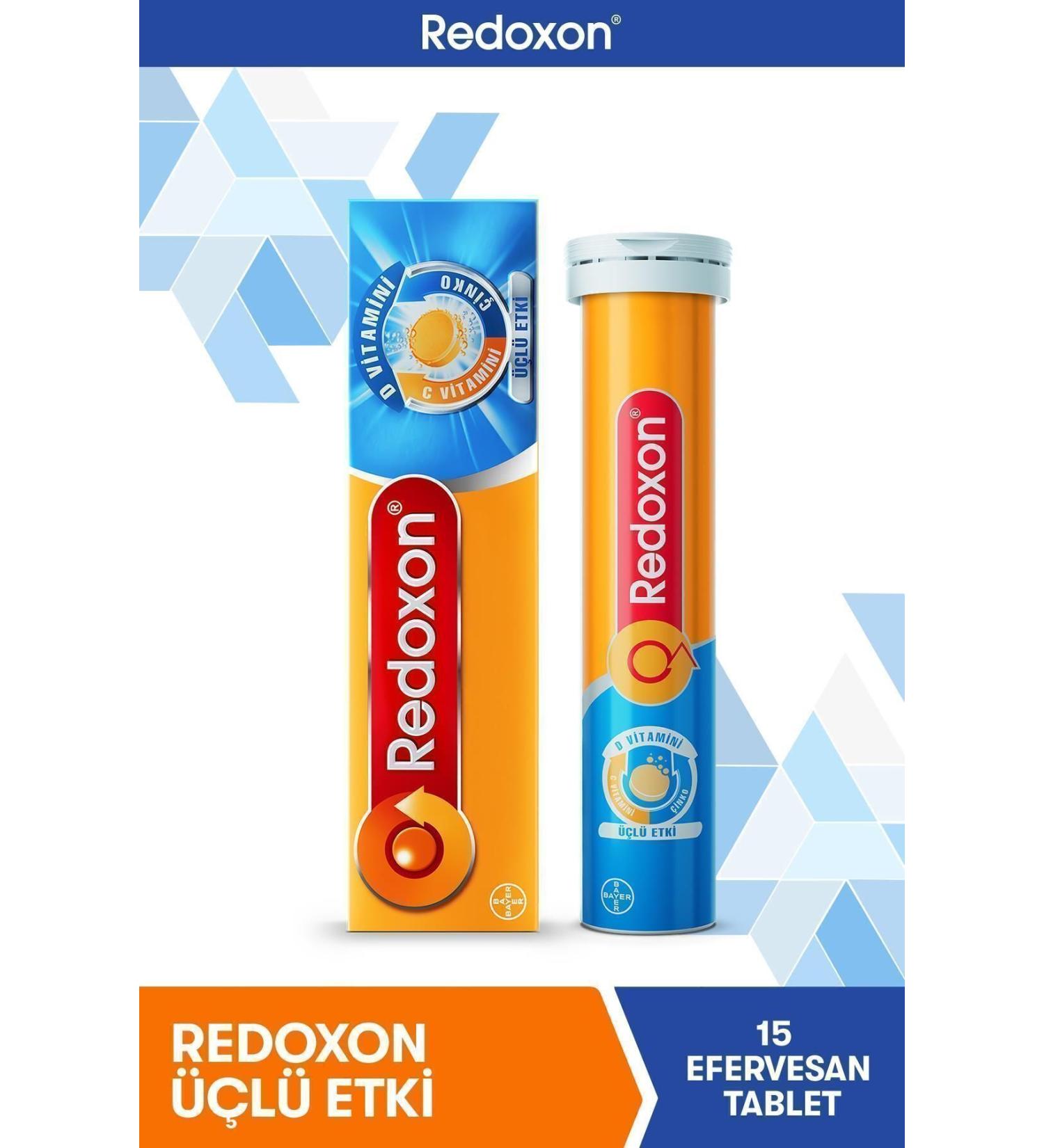 Redoxon Triple Effect 15 Effervescent Tablets I 1000 mg Vitamin C Vitamin D and Zinc Containing Supplement - Buy Online on GoSupps.com