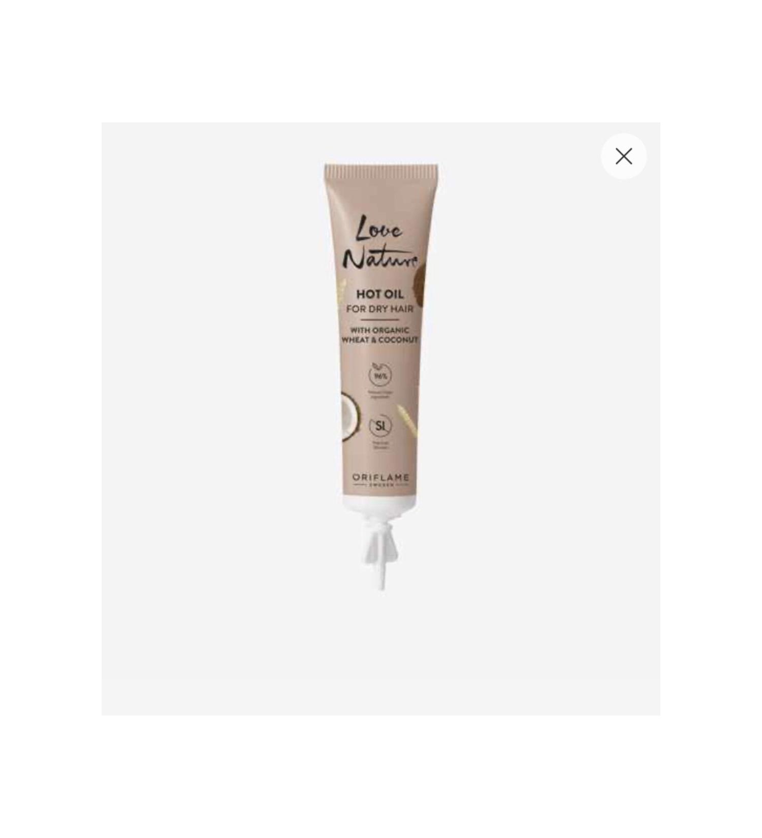 Oriflame Love Nature Organic Wheat and Coconut Extract Hot Care Oil for Dry Hair