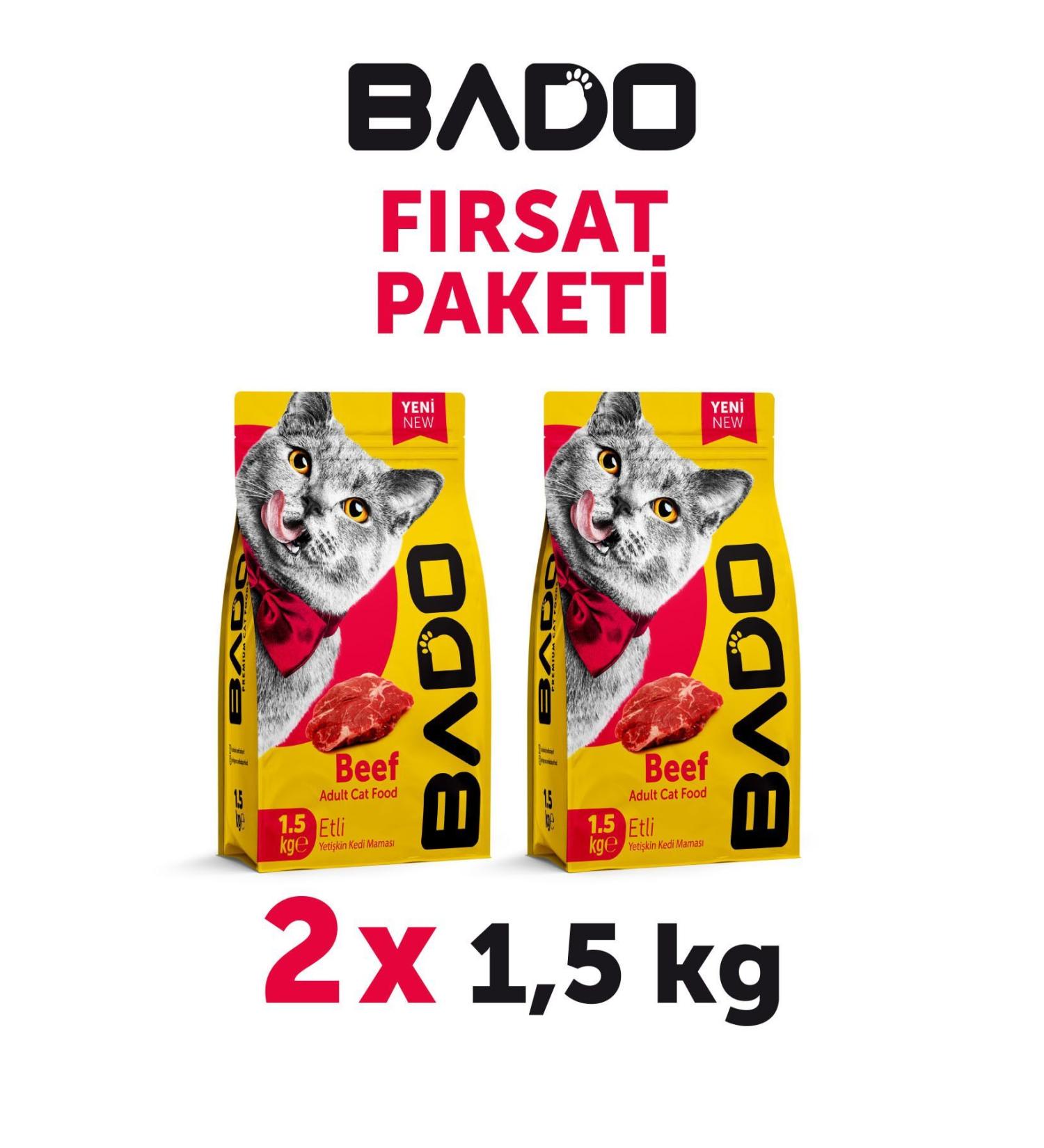 Bado Adult Cat Food Meaty 1.5 Kg X 2 Packs