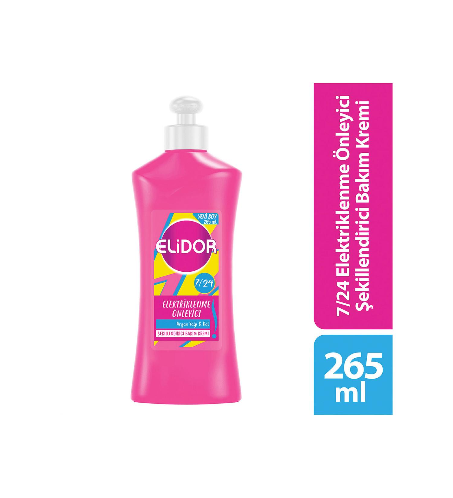 Elidor 7 24 Styling Hair Care Cream Anti-frizz Argan Oil Honey 265 ml - Buy Online on GoSupps.com