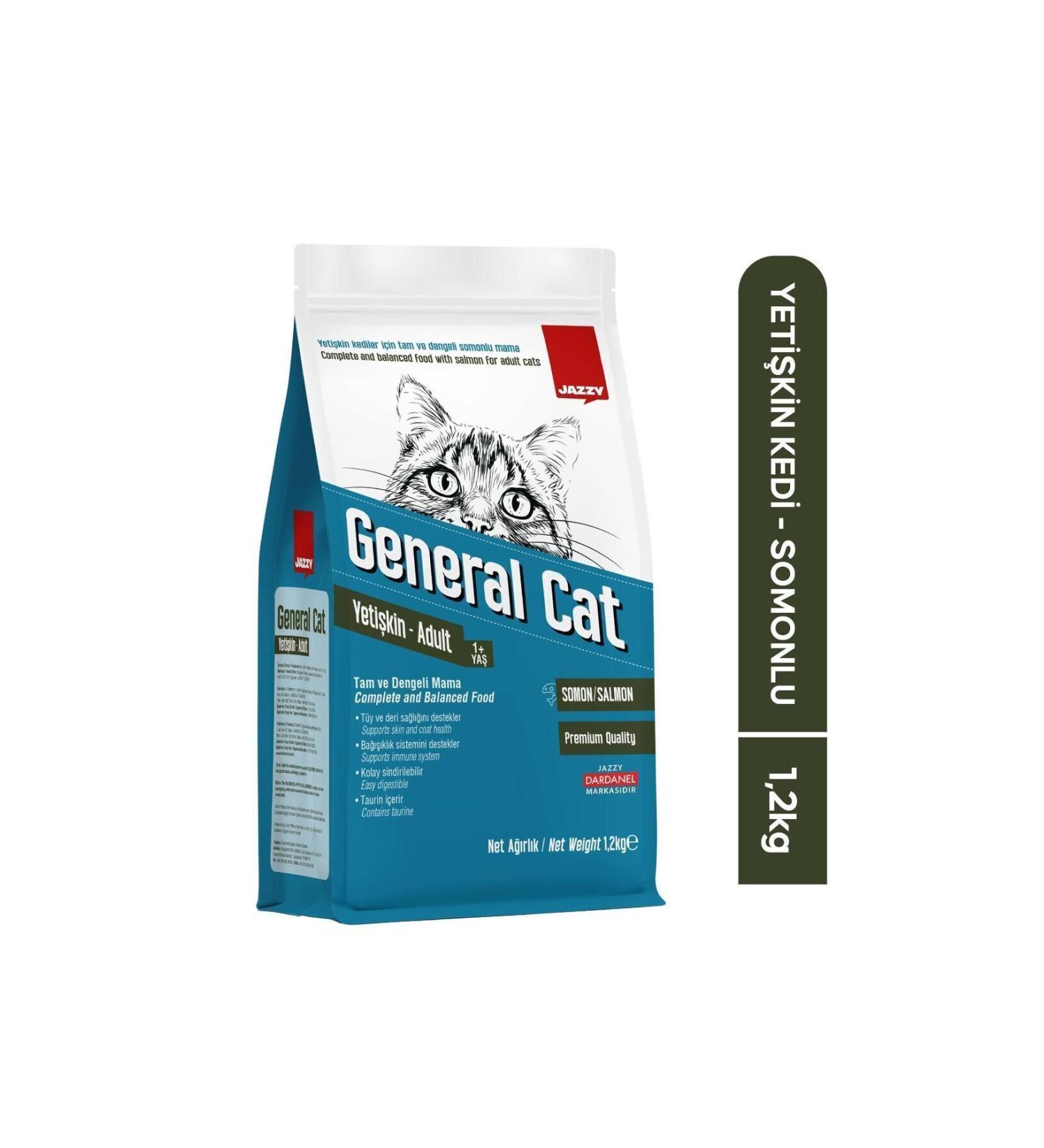 JAZZY General Cat Adult Cat Food Salmon 1.2 Kg - Buy Online on GoSupps.com