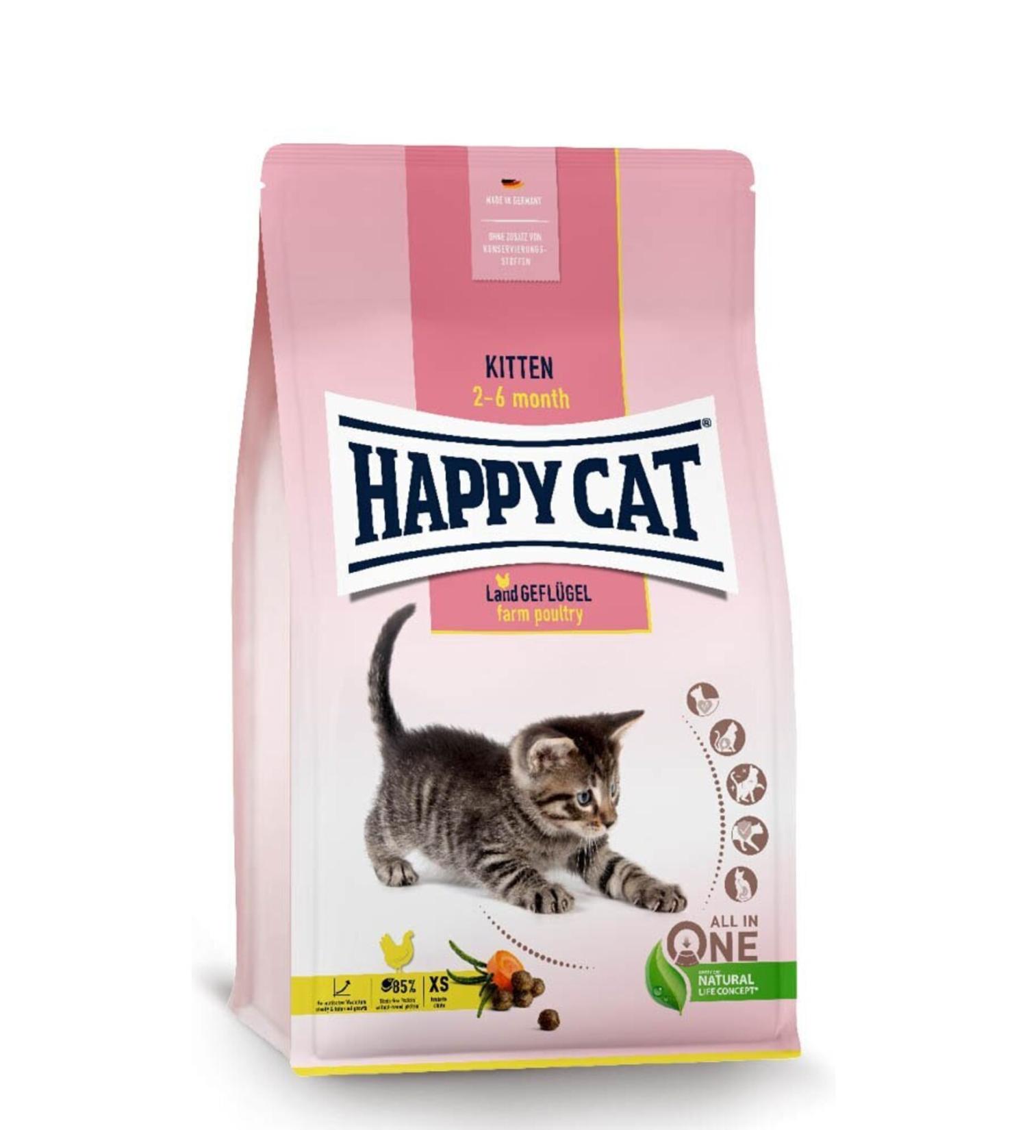 Happy Cat Land Gefl gel Chicken Kitten and Young Cat Dry Food 4 Kg