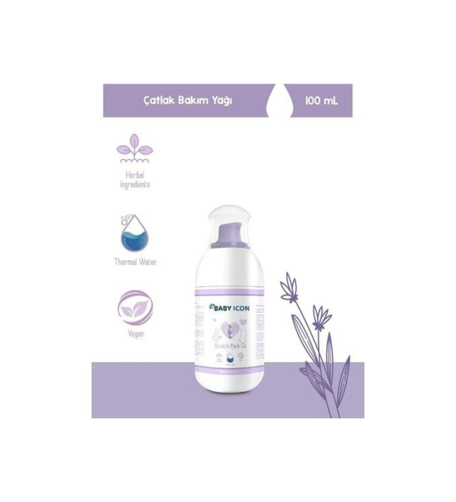 Baby Icon Anti-Stretch & Moisturizing Vegan Skin Care Oil 100 ml