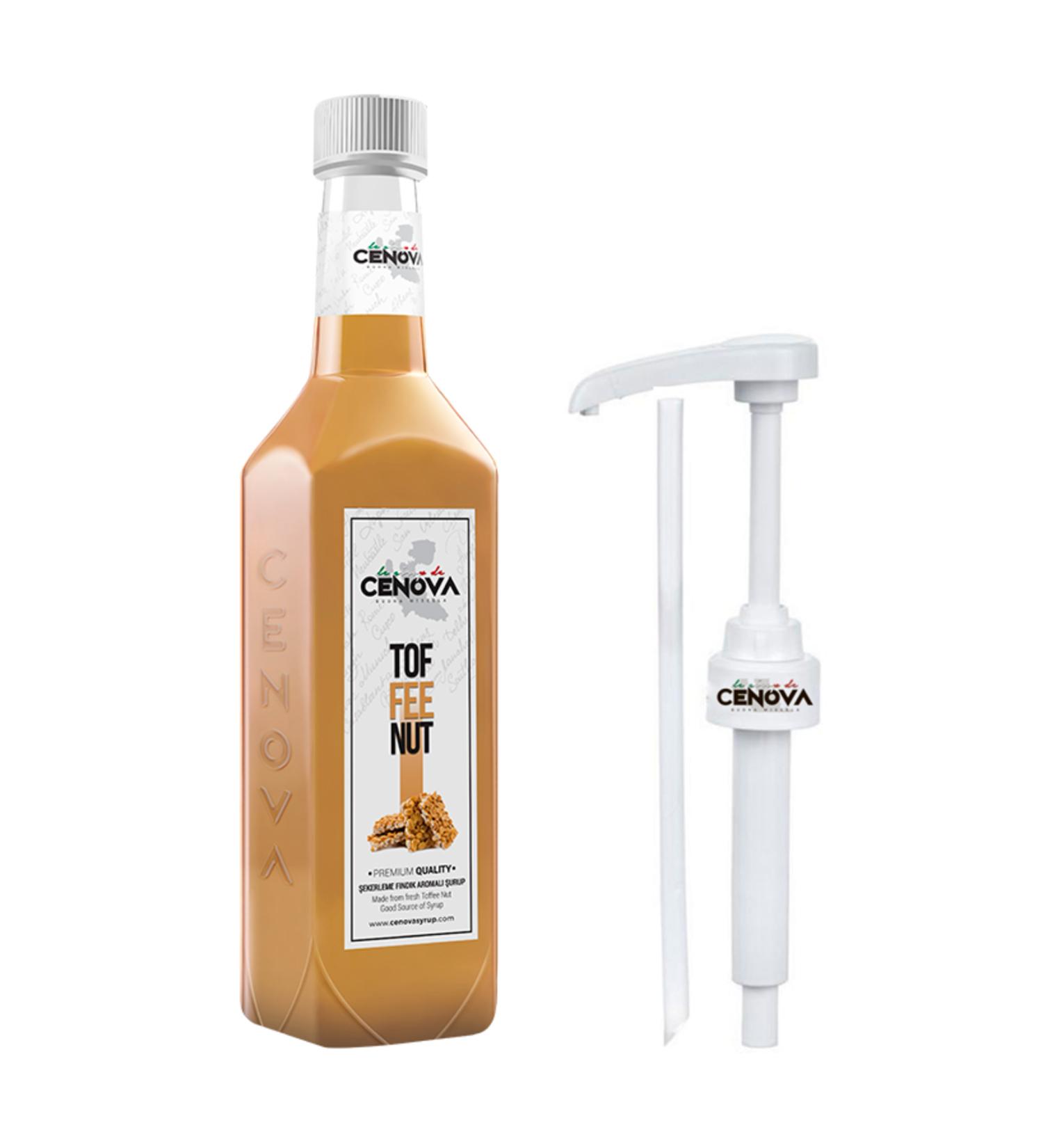Cenova Toffee Nut Coffee-Cocktail Syrup 1000 ML Gourmet Series Pump Included - Buy Online on GoSupps.com