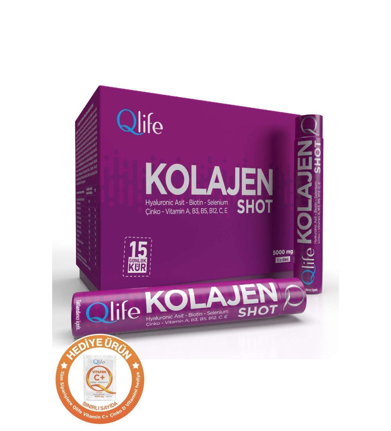 Qlife Raspberry Flavor Skin Elasticity Support Complex Vitamin Hydrolyzed Type 1&3 Collagen 15 Liquid Tube - Buy Online on GoSupps.com