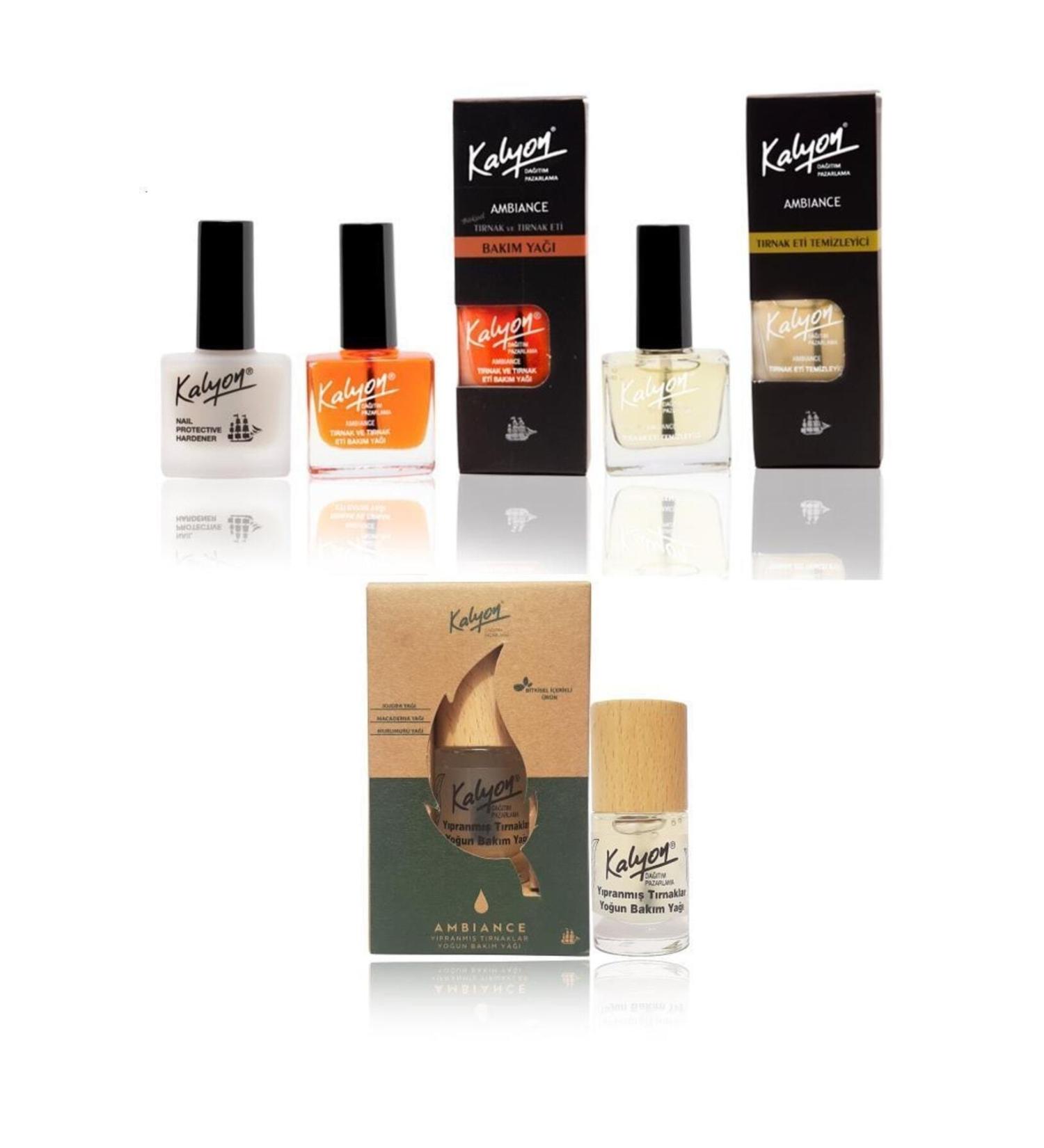 Kalyon Nail Hardener + Care Oil + Meat Cleanser + Herbal Worn Nails Intensive Care