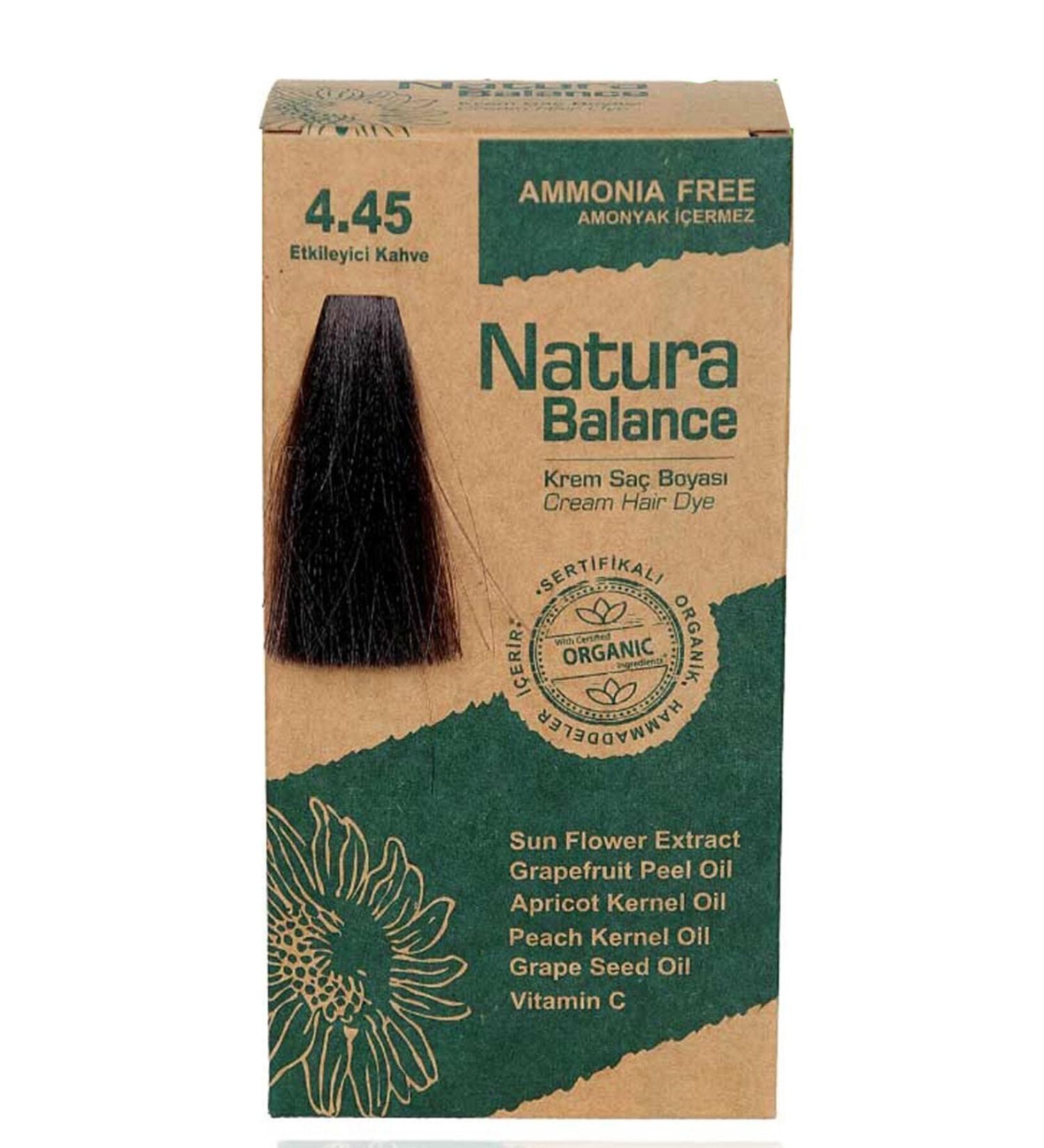 NATURABALANCE Hair Dye - Organic Certified Impressive Coffee 4.45 8699367128087