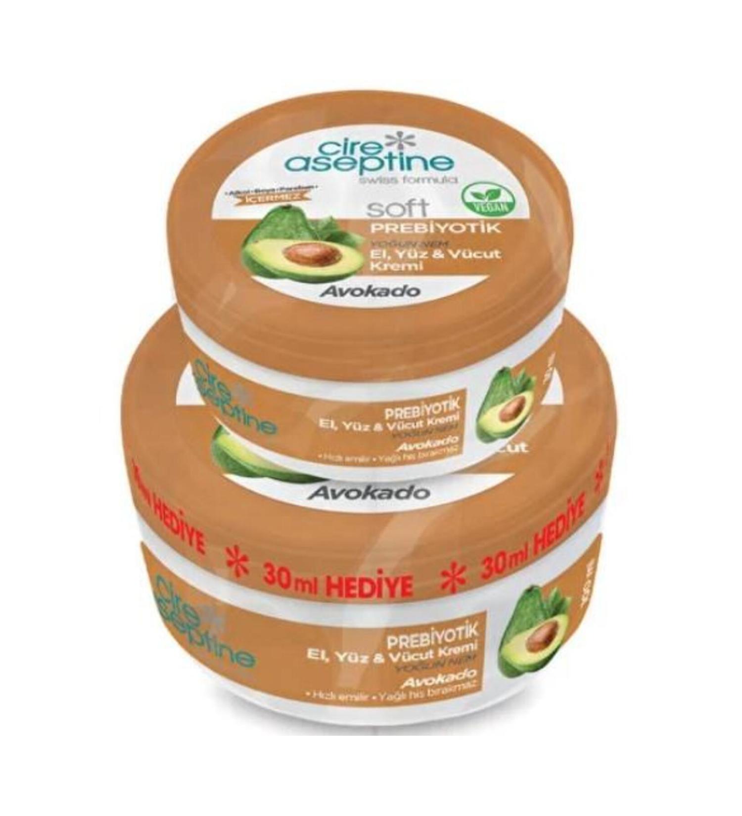Cire Aseptine Soft Prebiotic Avocado Cream 100 ml + 30 ml