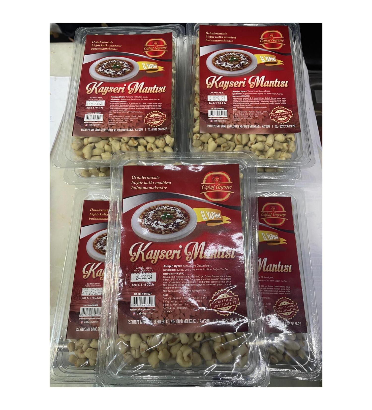 Cabat Gurme Hand Pressed Kayseri Ravioli (4 Pack - 2kg)