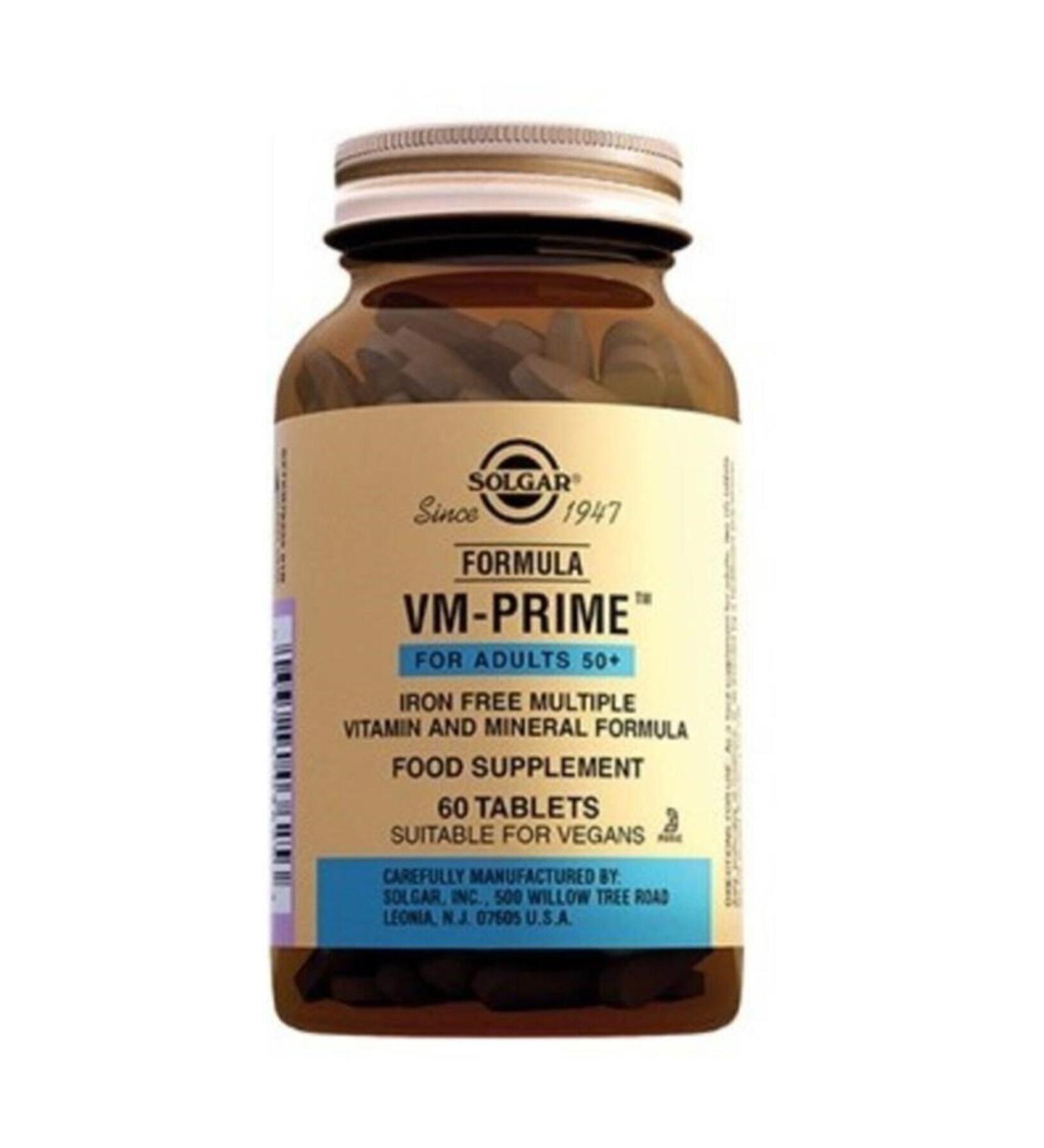 Solgar Vm Prime 50+ 60 Tablets - Alliavital.com221