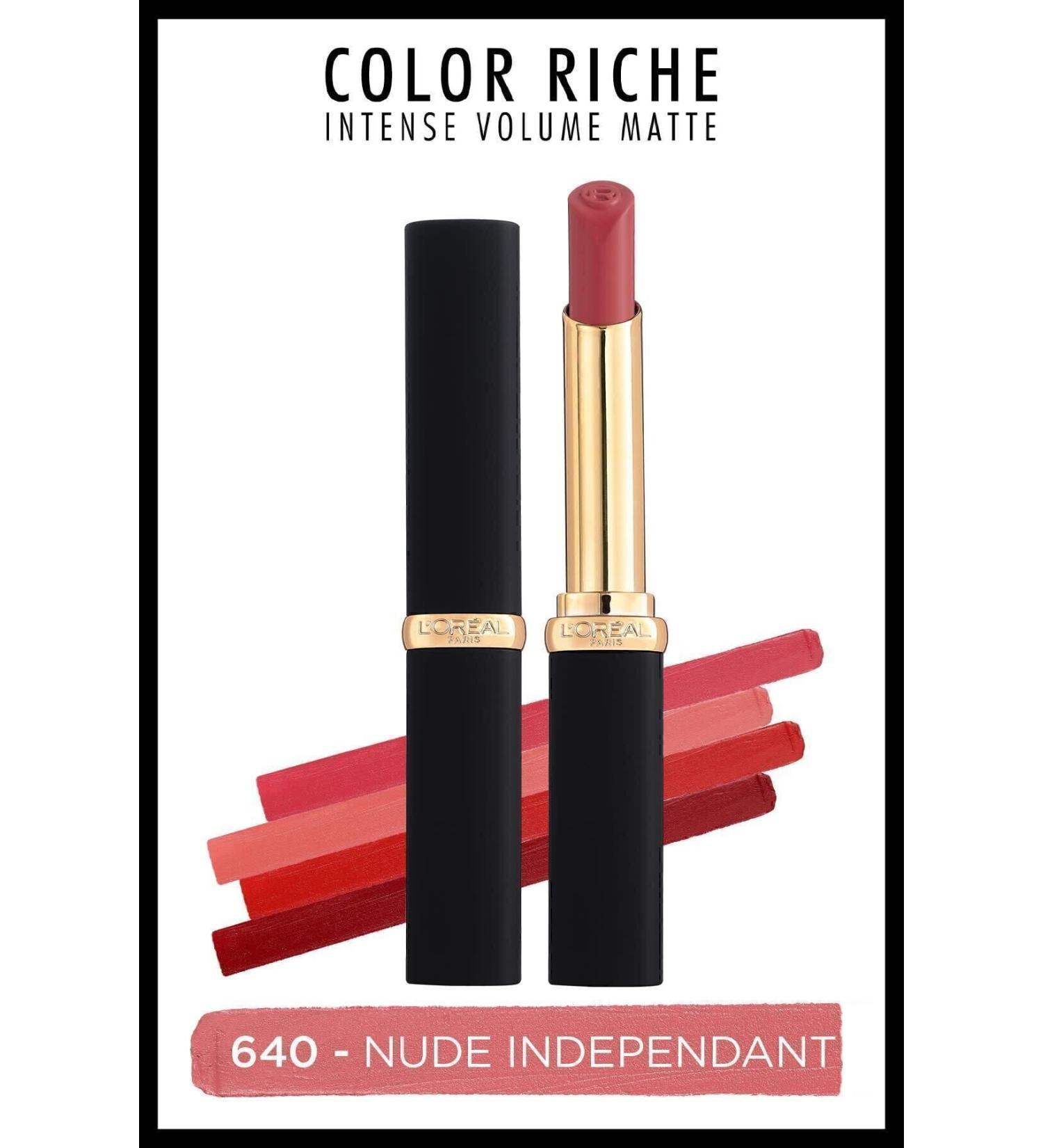 L'Oreal Paris Color Riche Intense Volume Matte Lipstick - 640 Nude Independant - Buy Online on GoSupps.com