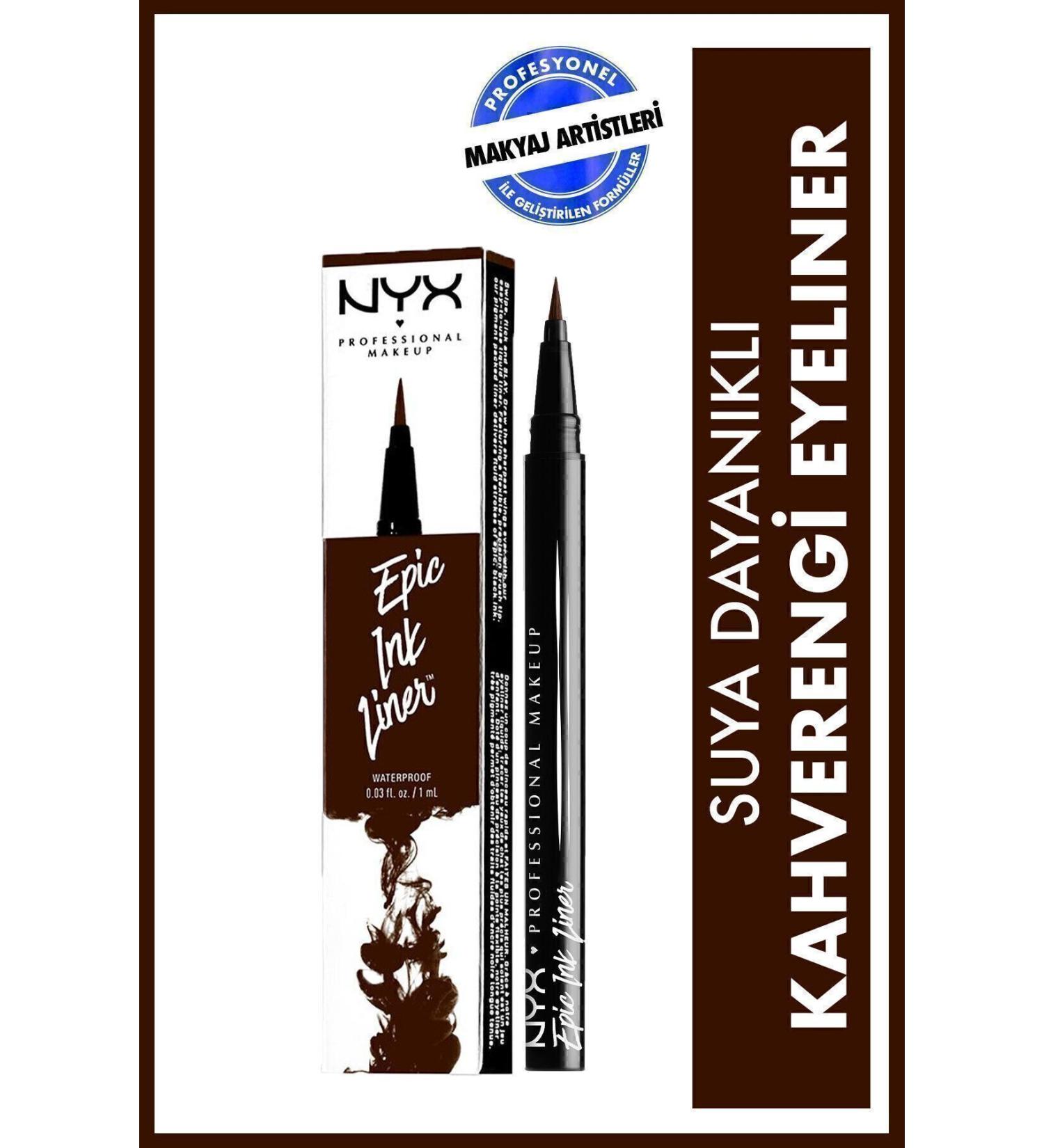 NYX Professional Makeup Brown Eyeliner - Epic Ink Liner Brown 800897177478 800897177478 - Buy Online on GoSupps.com