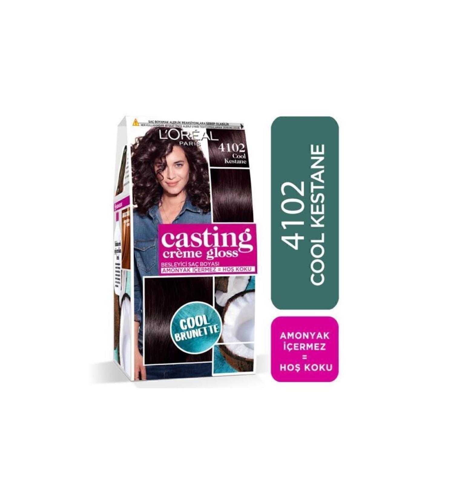 L'Oreal Paris Hair Dye - Casting Cr me Gloss 4102 Cool Chestnut 3600523807154 - Buy Online on GoSupps.com