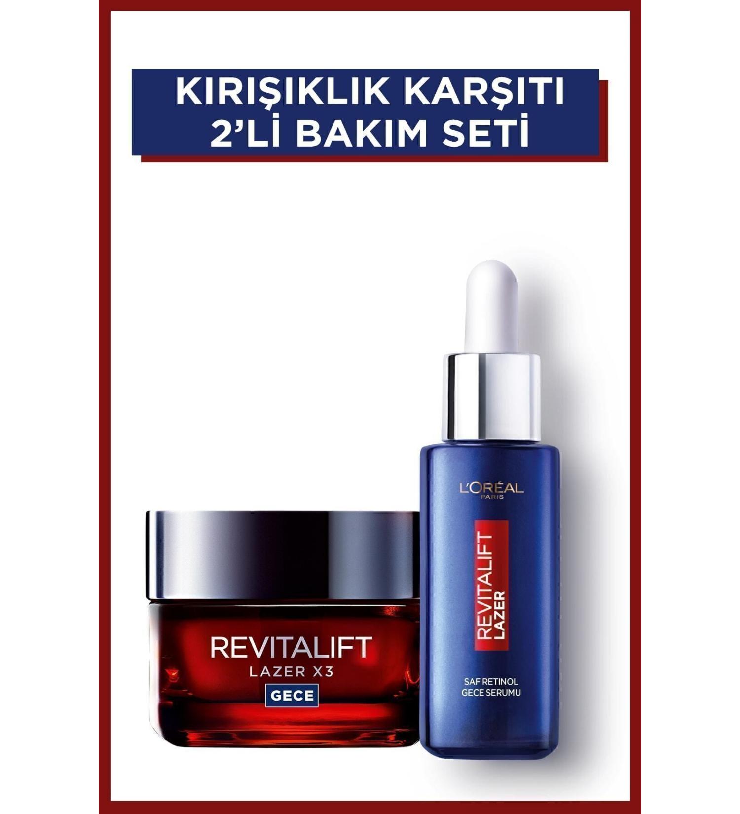 L'Oreal Paris Revitalift Laser Pure Retinol Night Serum Intensive Anti-Aging Night Care Cream - Buy Online on GoSupps.com