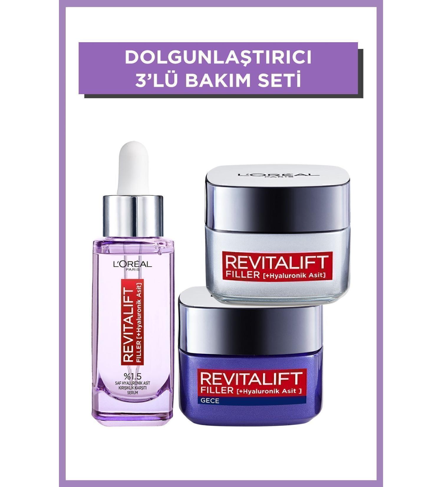 L'Oreal Paris Revitalift Filler Plumping Anti-Aging 3-Pack Care Set - Buy Online on GoSupps.com