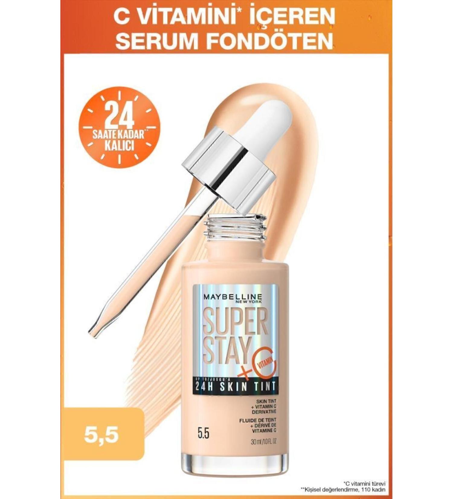 Maybelline New York Super Stay Skin Tint Foundation - 05.5 - Buy Online on GoSupps.com