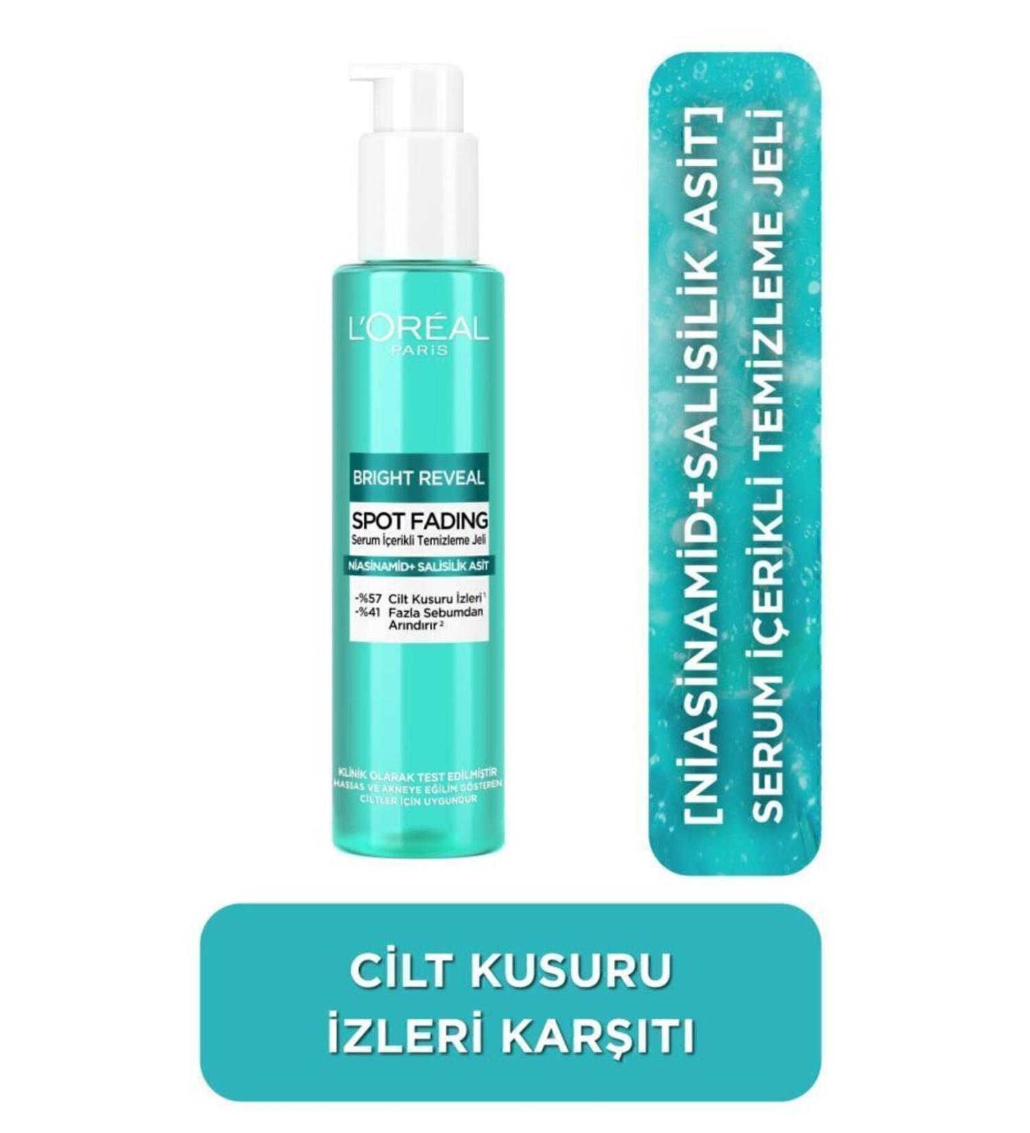 L'Oreal Paris Bright Reveal Anti-Skin Imperfections Serum-Containing Cleansing Gel Niacinamide + Salicylic Acid 150ml - Buy Online on GoSupps.com