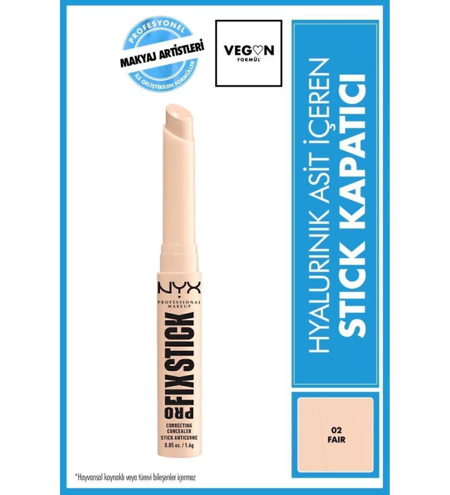 NYX Professional Makeup Pro Fix Stick Concealer - 02 Fair - Buy Online on GoSupps.com