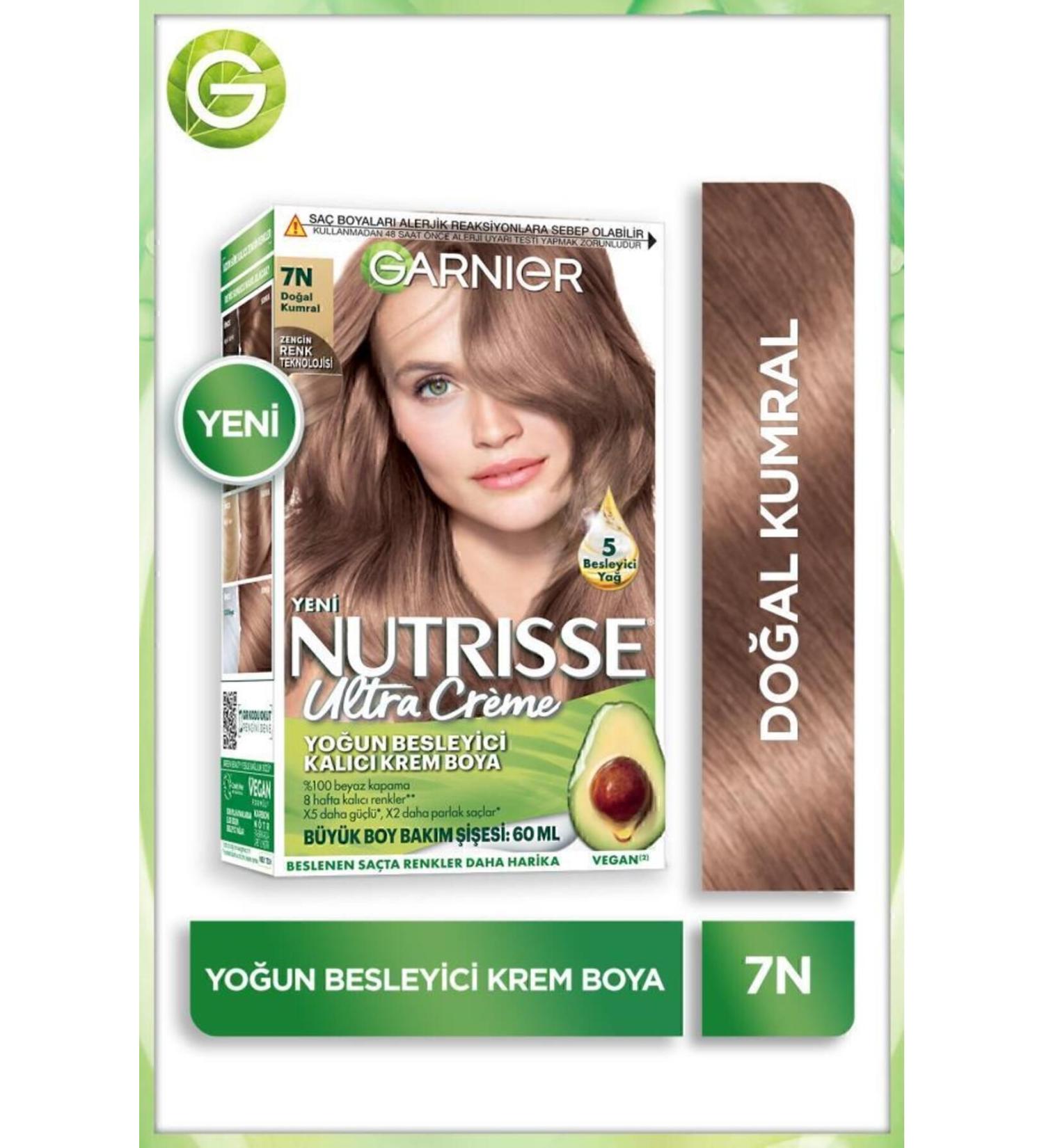 Garnier Nutrisse Intensive Nourishing Permanent Cream Hair Dye 7n Natural Blonde - Buy Online on GoSupps.com