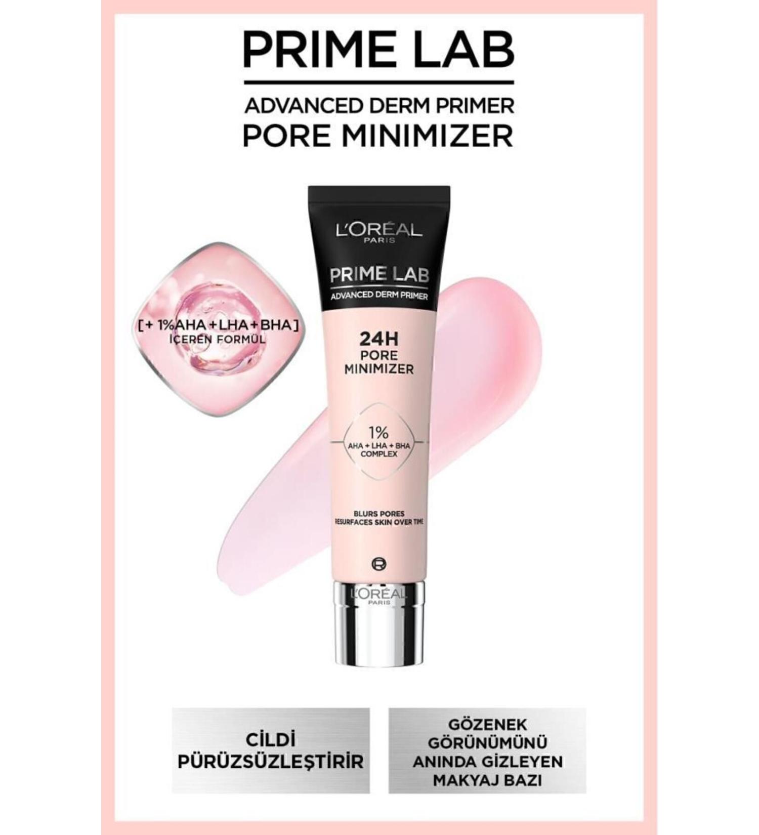 L'Oreal Paris Prime Lab Pore Minimizer Pore Minimizing Primer with Aha and Bha - Makeup Base - Buy Online on GoSupps.com