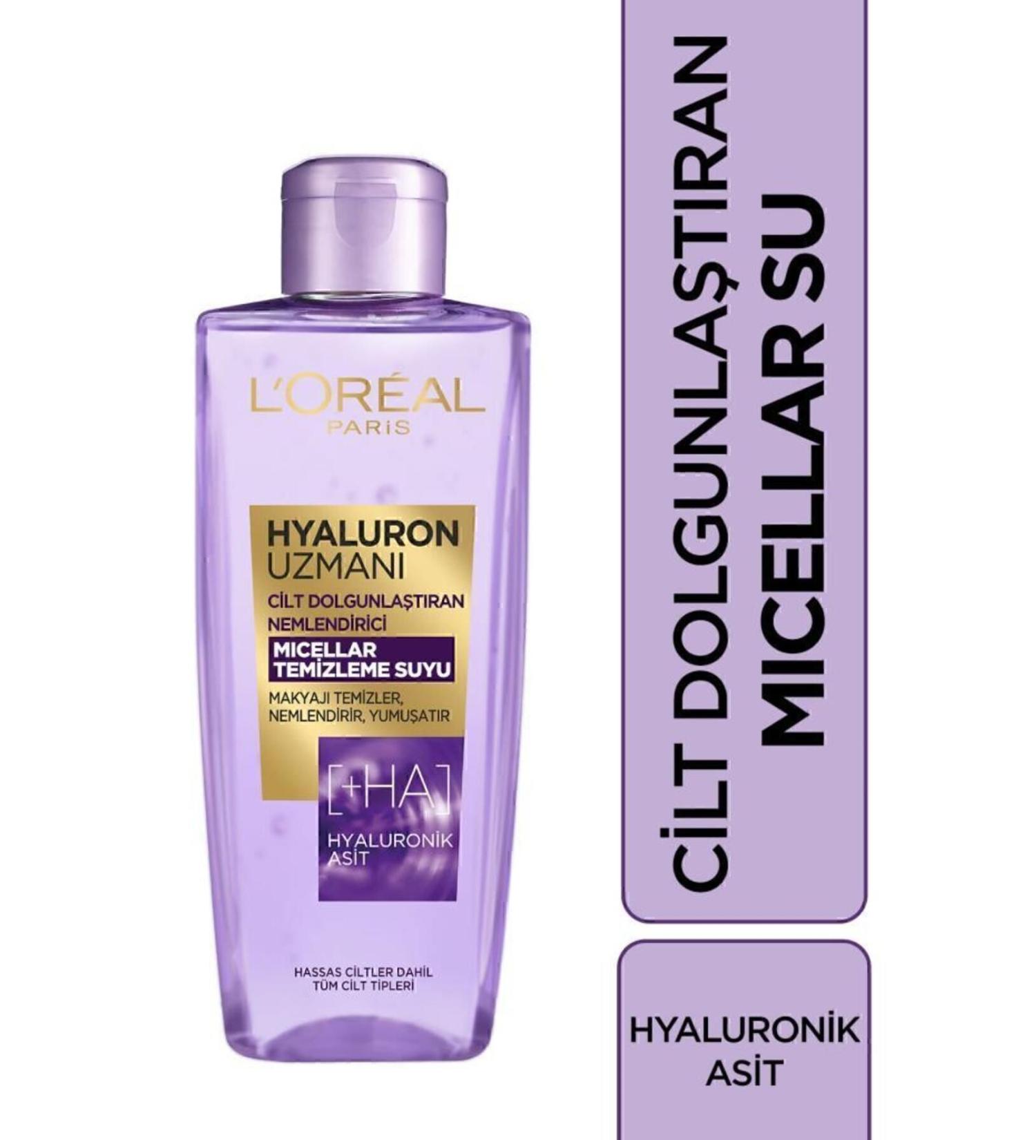 L'Oreal Paris Hyaluron Expert Skin Plumping Micellar Cleansing Water 200 Ml - Hyaluronic Acid - Buy Online on GoSupps.com