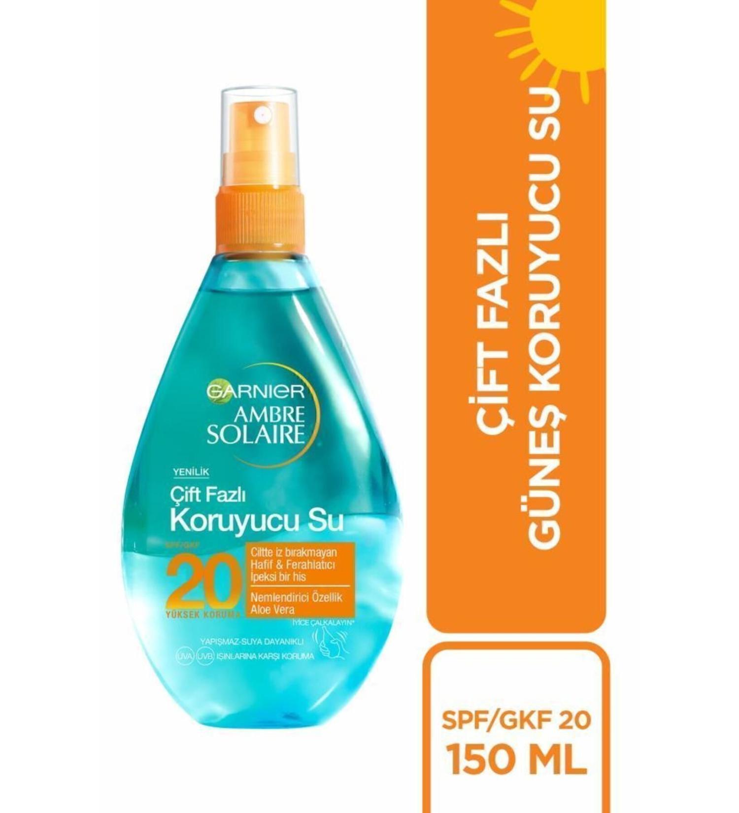 Garnier Ambre Solaire Dual Phase Sun Protection Water GKF20 150ML - Buy Online on GoSupps.com