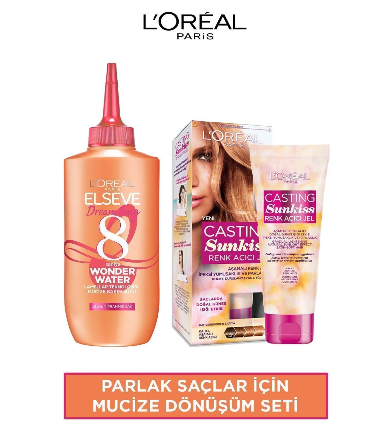 L'Oreal Paris Casting Sunkiss Lightening Gel & Elseve Dream Long Wonder Water Miracle Care Water 200ml - Buy Online on GoSupps.com