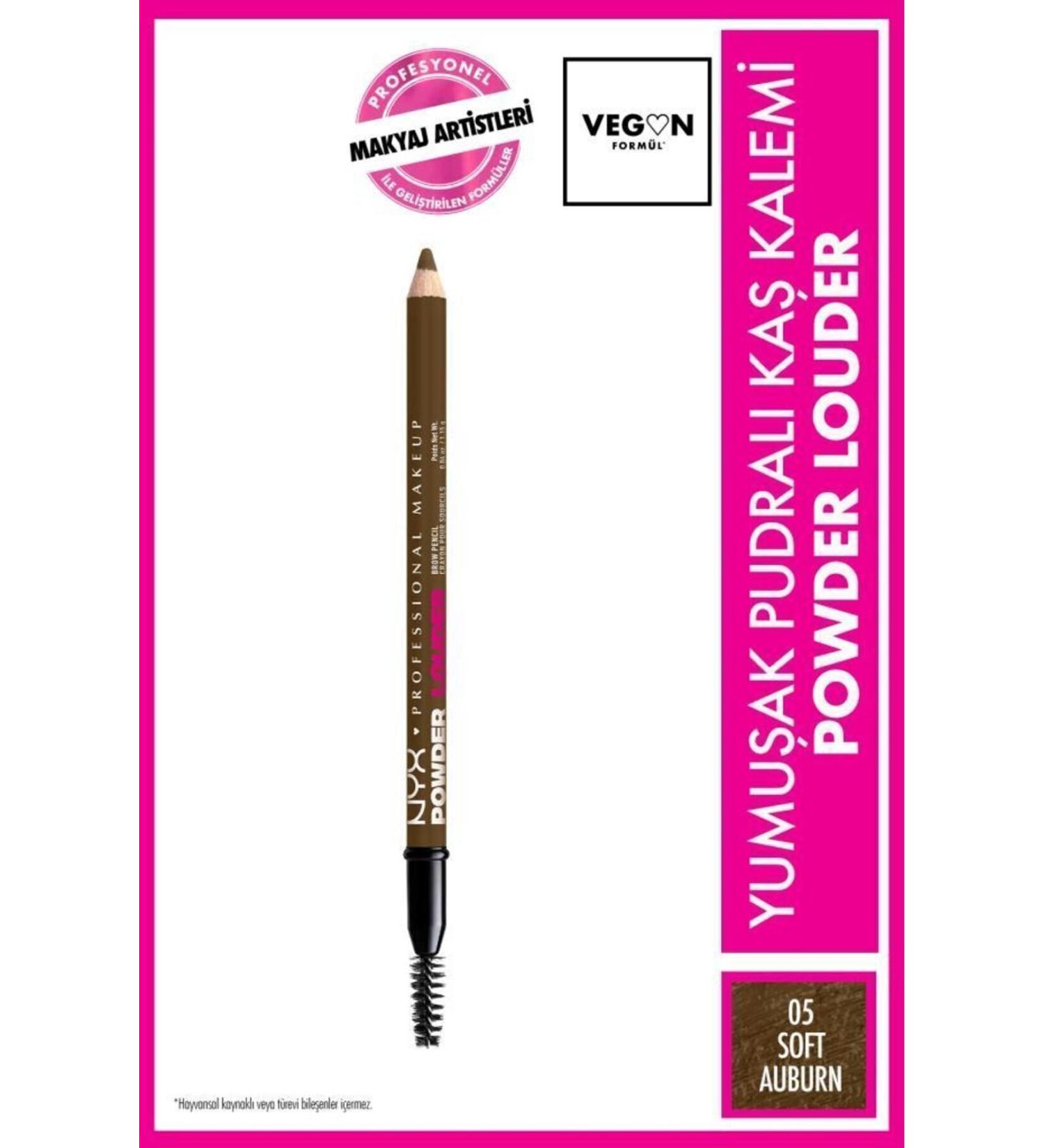 NYX Professional Makeup Powder Louder Powder Brow Pencil - 05 Soft Auburn - Buy Online on GoSupps.com