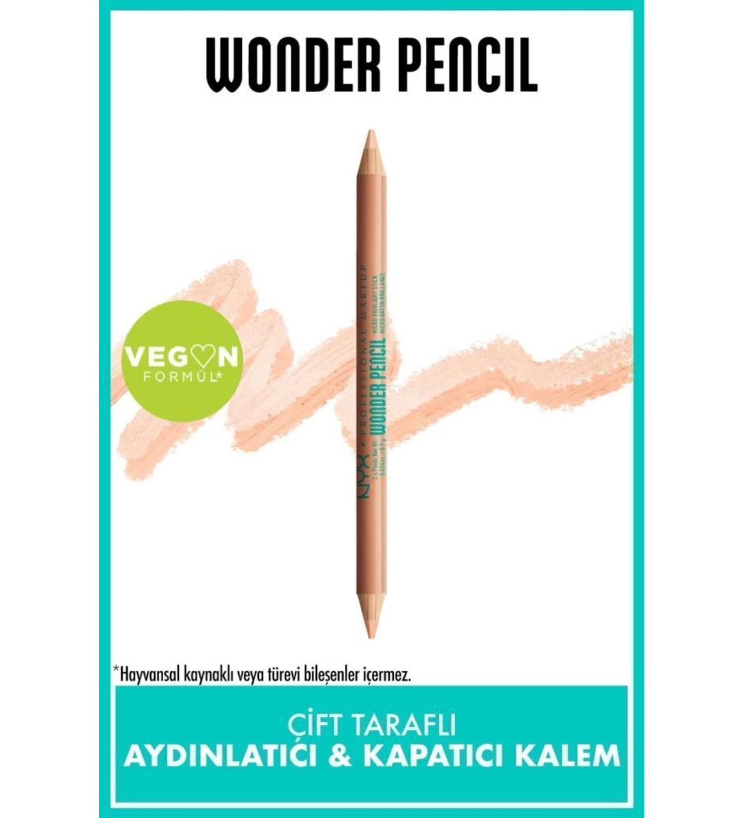 NYX Professional Makeup Wonder Pencil Double-Sided Highlighter & Concealer Pencil - Medium Peach - Buy Online on GoSupps.com