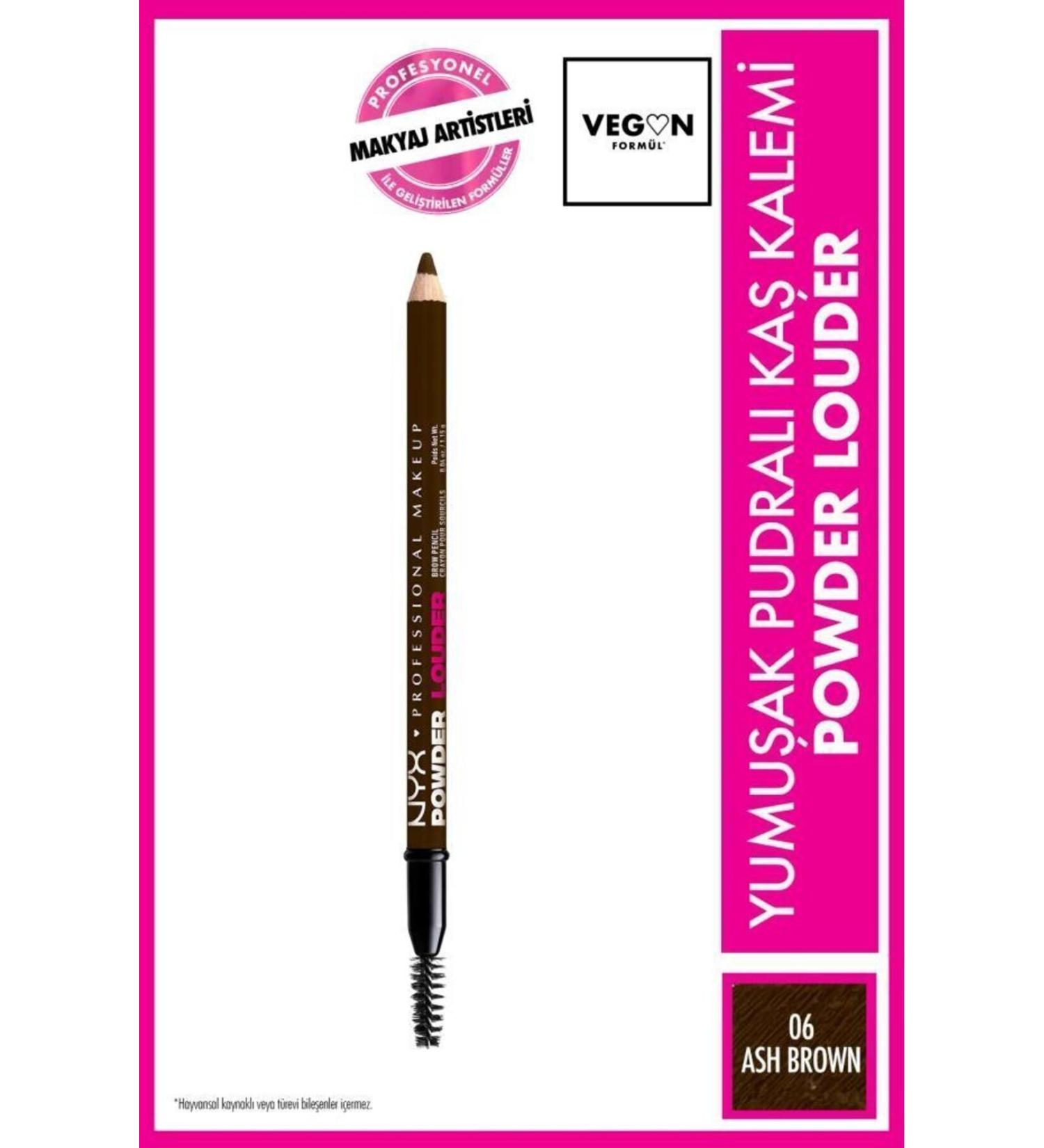 NYX Professional Makeup Powder Louder Powder Brow Pencil - 06 Ash Brown - Buy Online on GoSupps.com