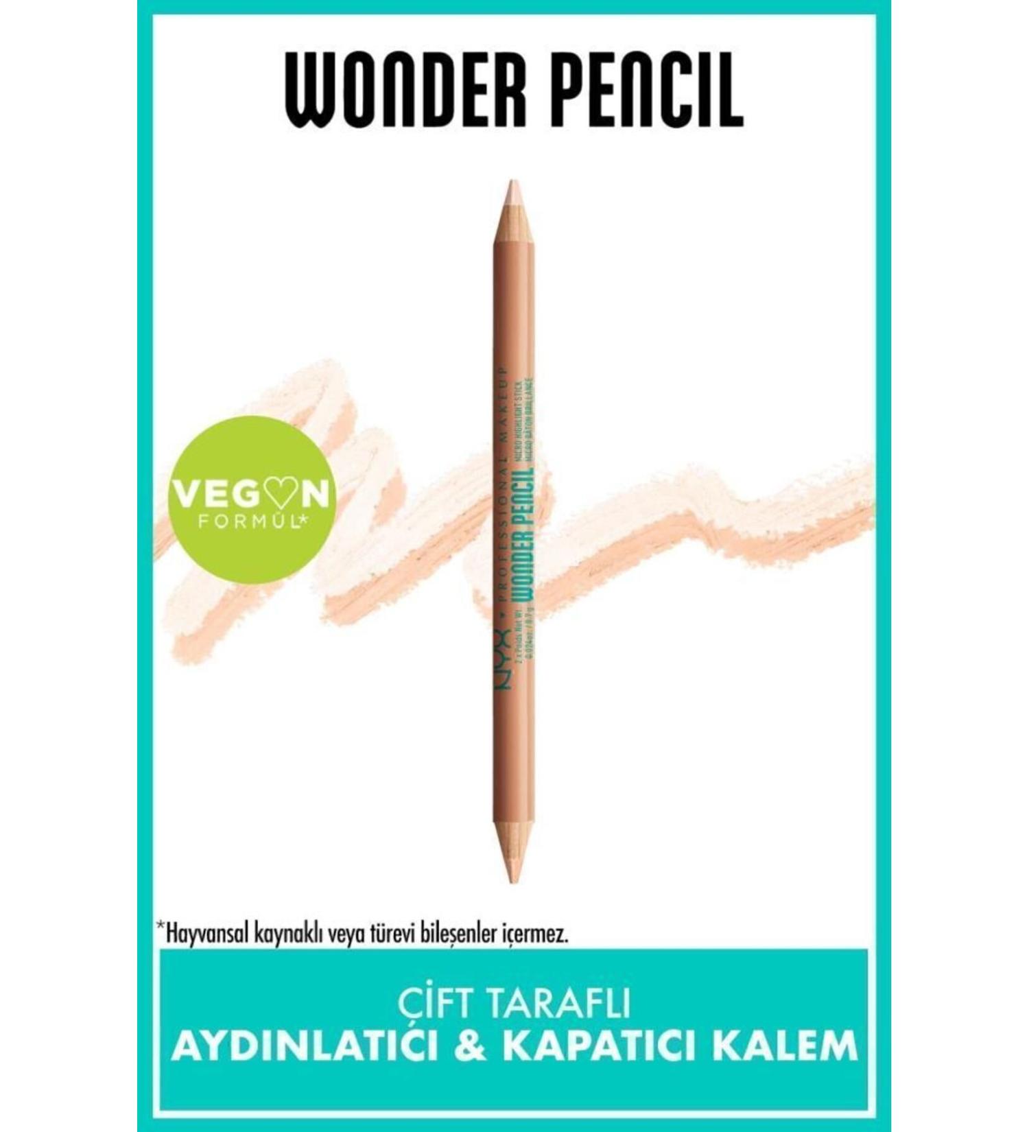 NYX Professional Makeup Wonder Pencil Double-Sided Highlighter & Concealer Pencil - Light - Buy Online on GoSupps.com