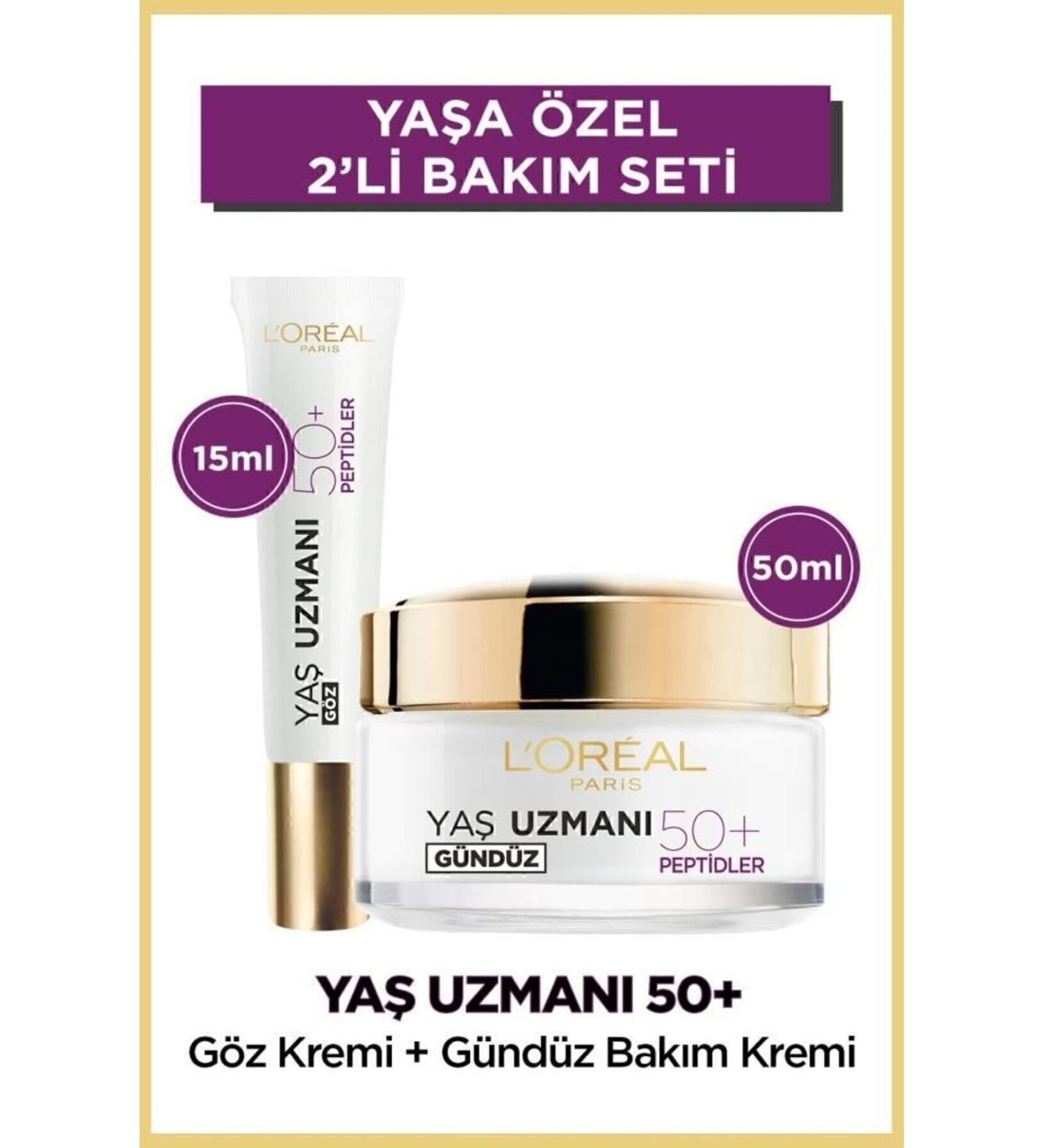 L'Oreal Paris Age Expert 50+ Anti-Wrinkle Regenerating Day & Eye Cream Set - Buy Online on GoSupps.com