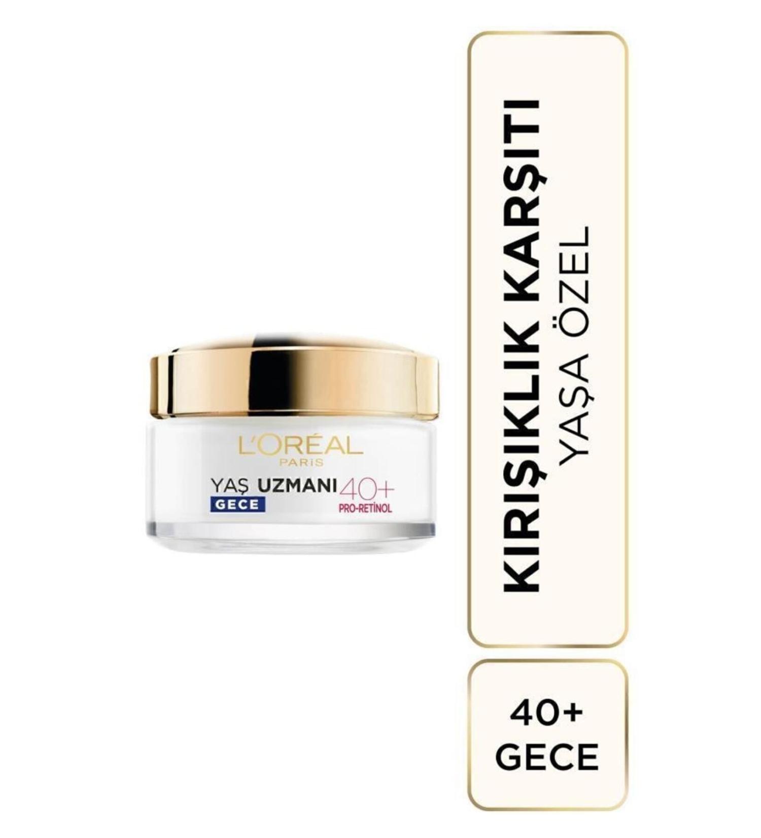 L'Oreal Paris L'or al Paris Age Expert 40+ Anti-Wrinkle Firming Night Cream 50ml - Buy Online on GoSupps.com