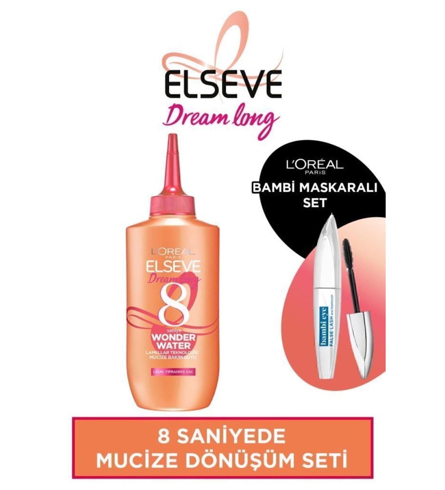 Elseve Dream Long Wonder Water Miracle Care Water 200ml & Bambi Eye Waterproof Mascara Set - Buy Online on GoSupps.com