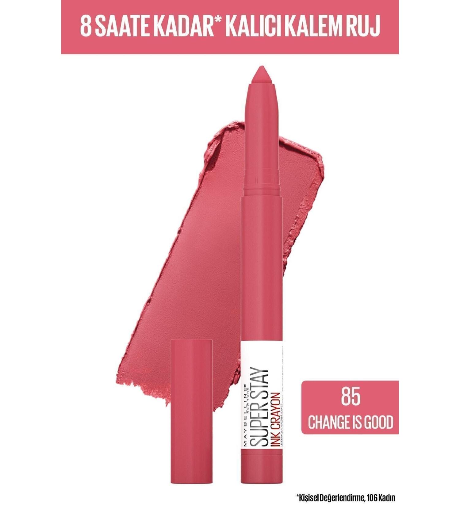 Maybelline New York Super Stay Ink Crayon Pencil Matte Pinks Edition 85 Change Is Good Lipstick - Buy Online on GoSupps.com
