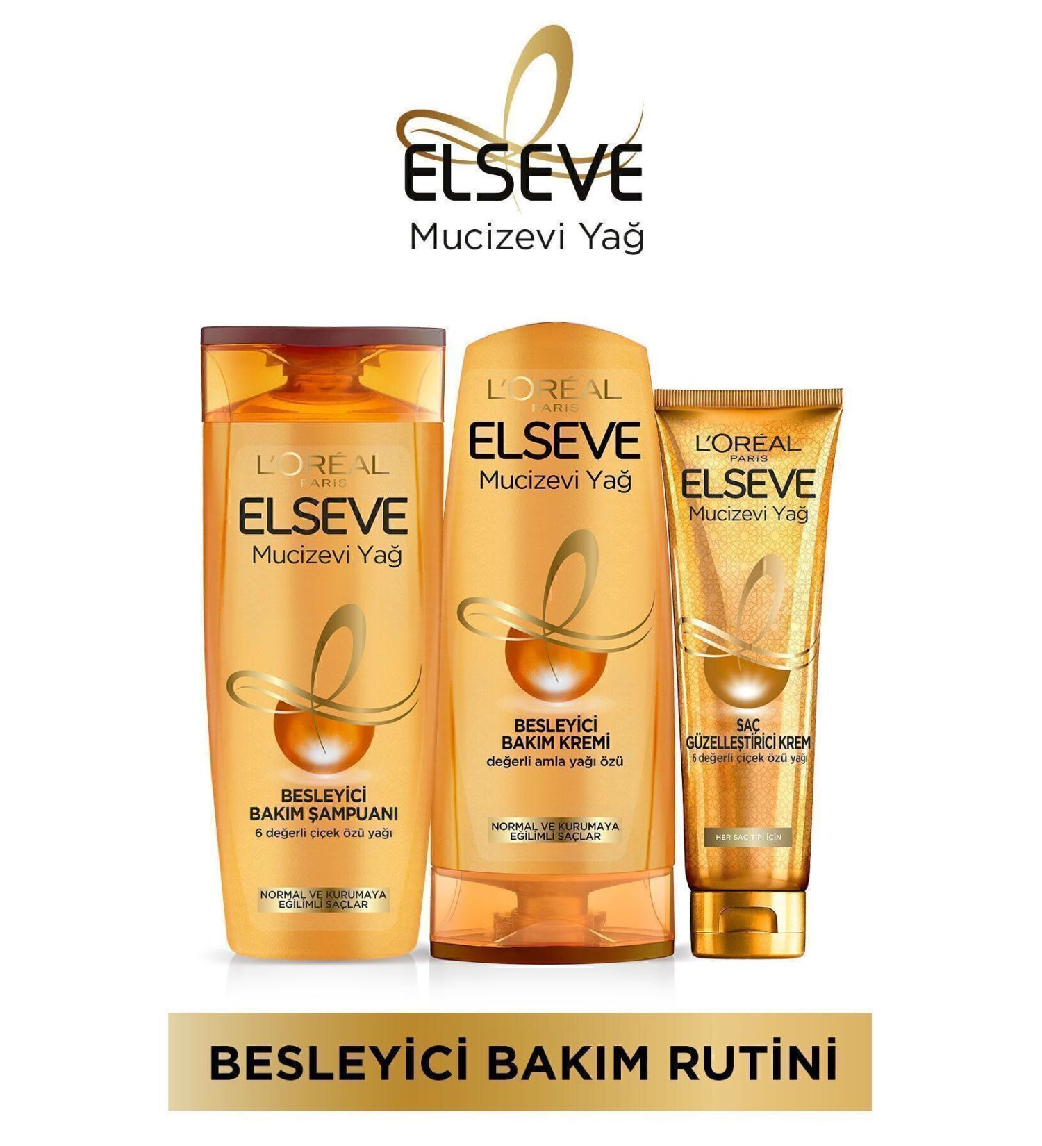 Elseve Miraculous Oil Nourishing Care Shampoo 360ml & Hair Conditioner 360ml & Hair Beautifying Cream - Buy Online on GoSupps.com