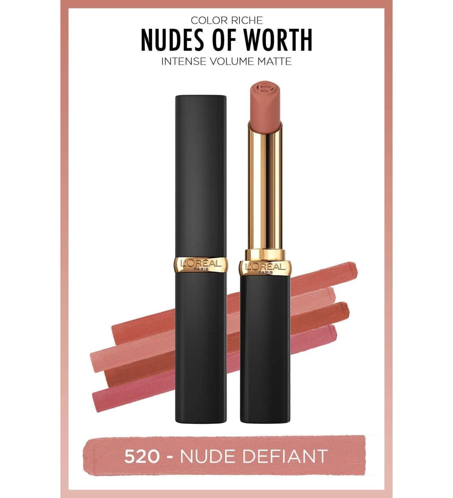 L'Oreal Paris Color Riche Intense Volume Matte Lipstick - 520 Nude Defiant - Buy Online on GoSupps.com