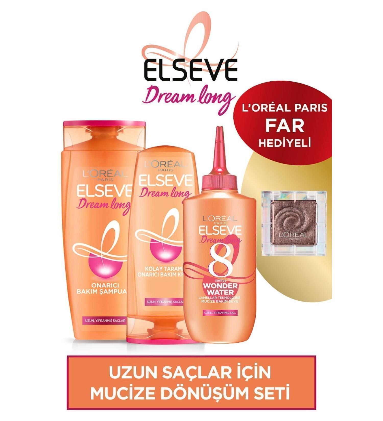 Elseve Dream Long Repair Care Shampoo 450ml&Hair Care Conditioner 360ml&Wonder Water Miracle Care Water 200ml - Buy Online on GoSupps.com