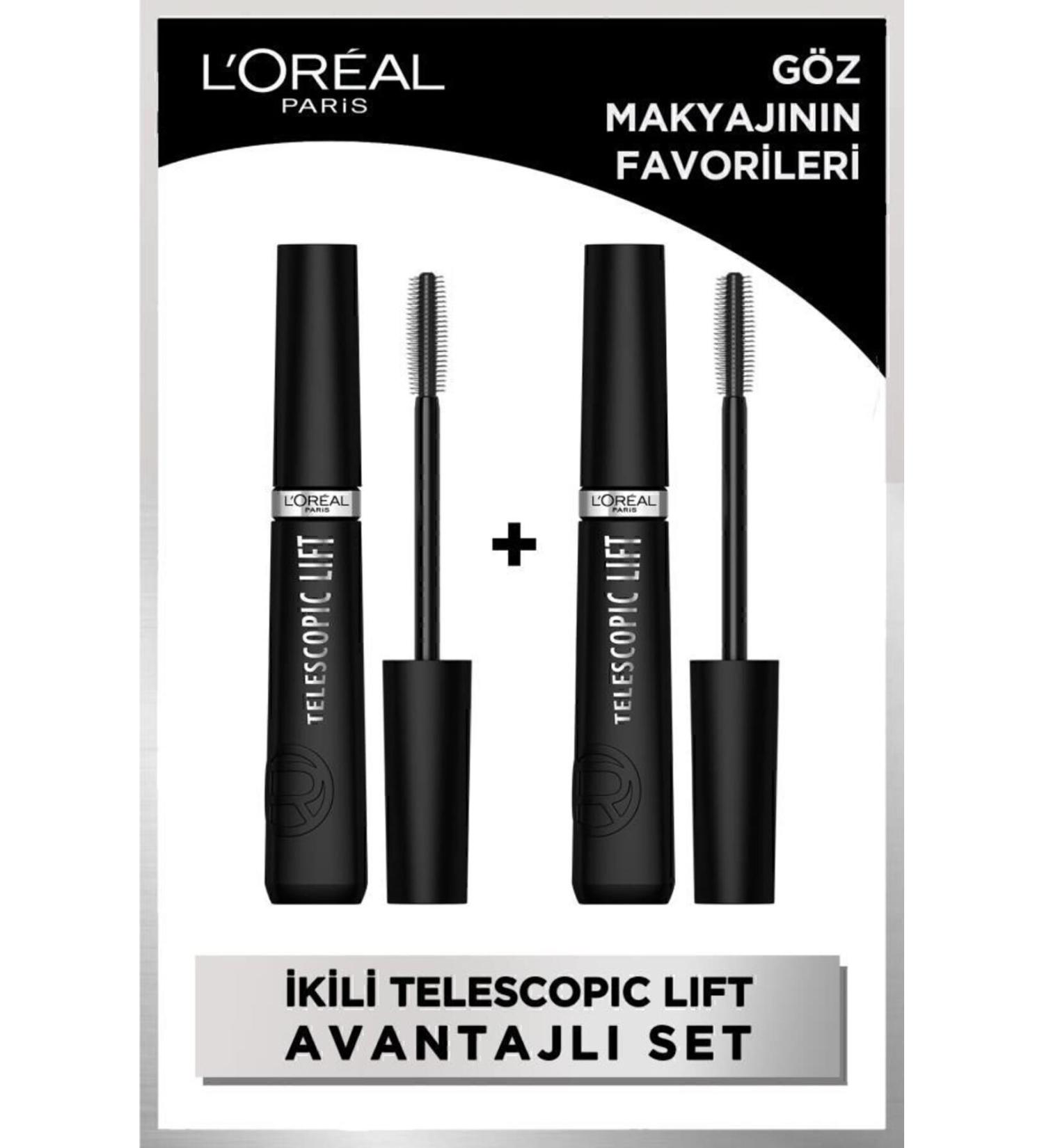 L'Oreal Paris Telescopic Lift Black Mascara Set of 2 - Buy Online on GoSupps.com