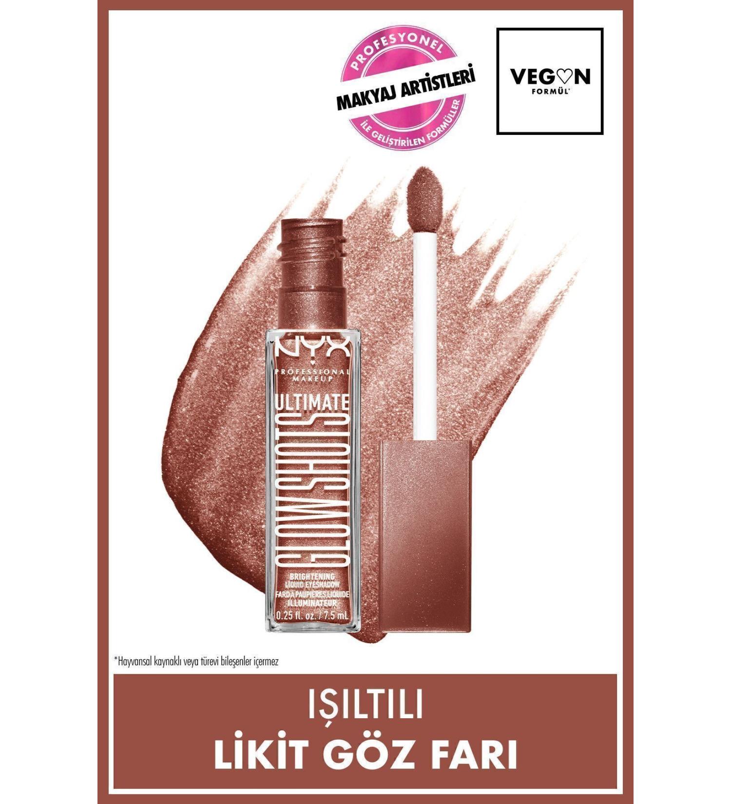 NYX Professional Makeup Ultimate Glow Shots Shimmering Liquid Eyeshadow - 09 Mango Moment - Buy Online on GoSupps.com